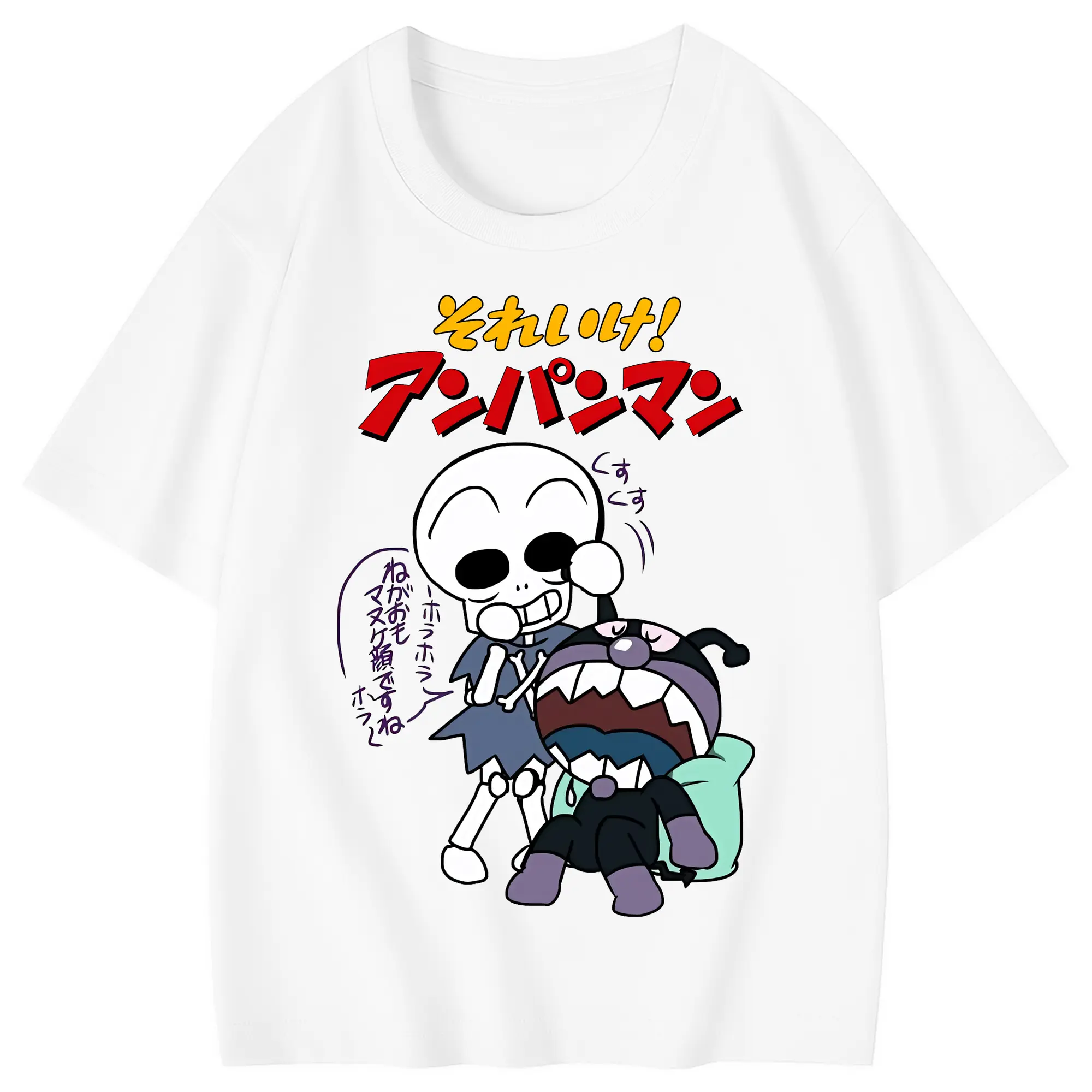 アンパンマン グッズ,ばいきんまん - 綿100％ キッズTシャツ ・ フロントプリント ・ 快適 通気性 ・ スポーツ カジュアル 散歩用