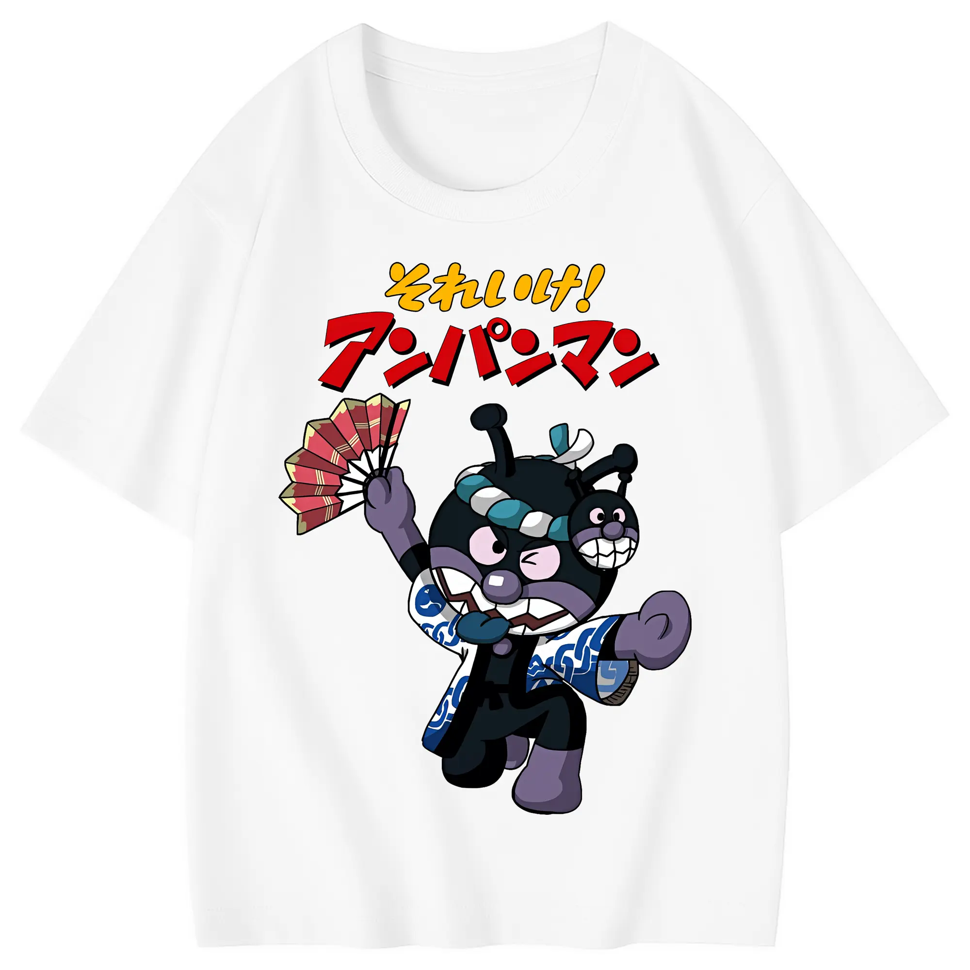 アンパンマン グッズ,ばいきんまん - 綿100％ キッズTシャツ ・ フロントプリント ・ 快適 通気性 ・ スポーツ カジュアル 散歩用