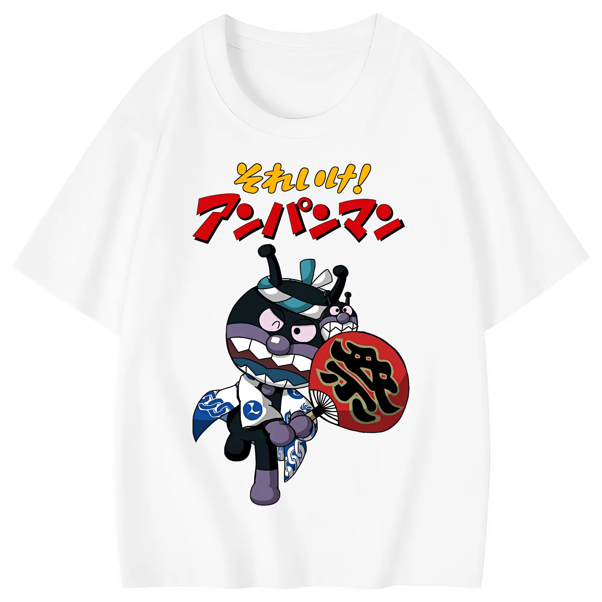 アンパンマン グッズ,ばいきんまん - 綿100％ キッズTシャツ ・ フロントプリント ・ 快適 通気性 ・ スポーツ カジュアル 散歩用