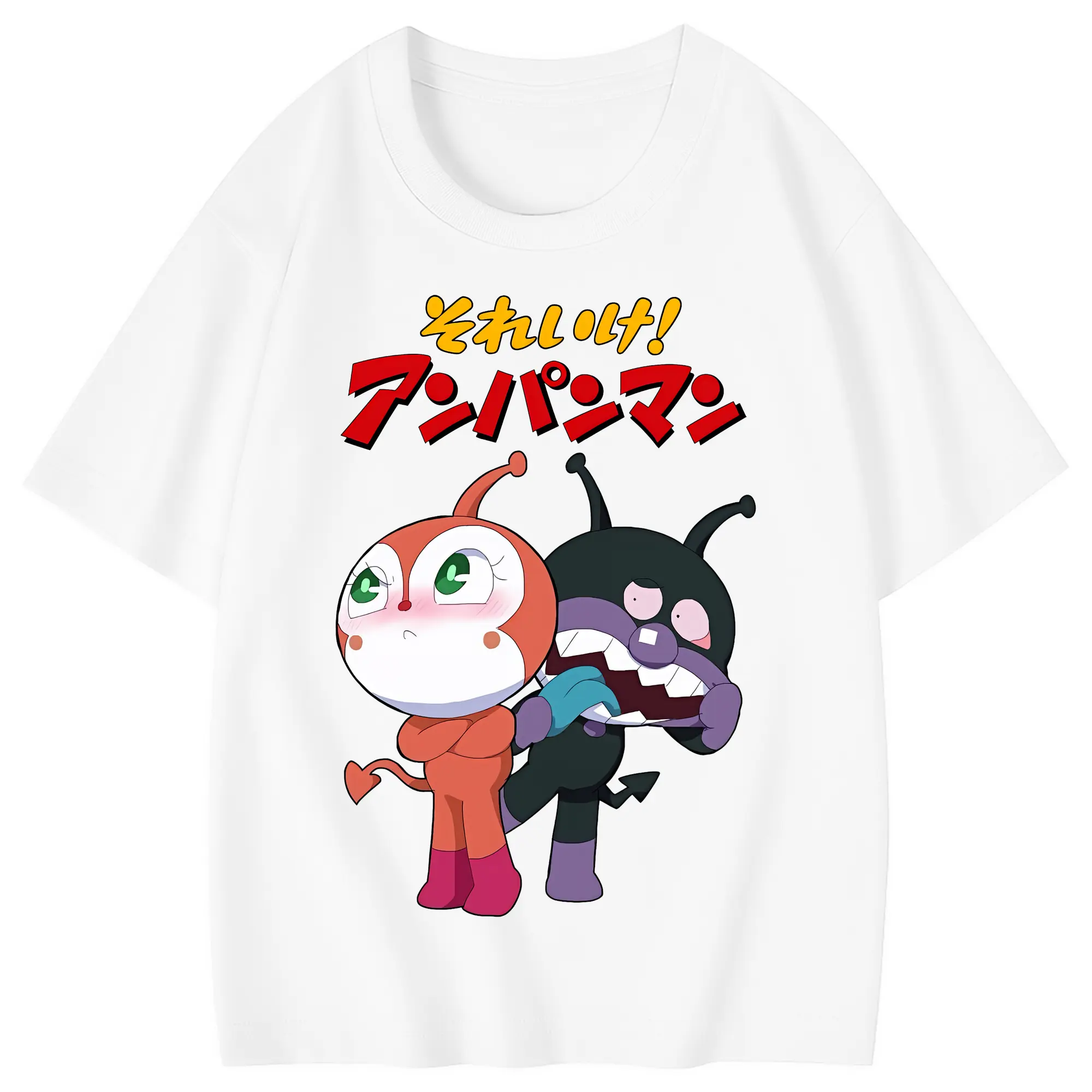 アンパンマン グッズ,ばいきんまん - 綿100％ キッズTシャツ ・ フロントプリント ・ 快適 通気性 ・ スポーツ カジュアル 散歩用
