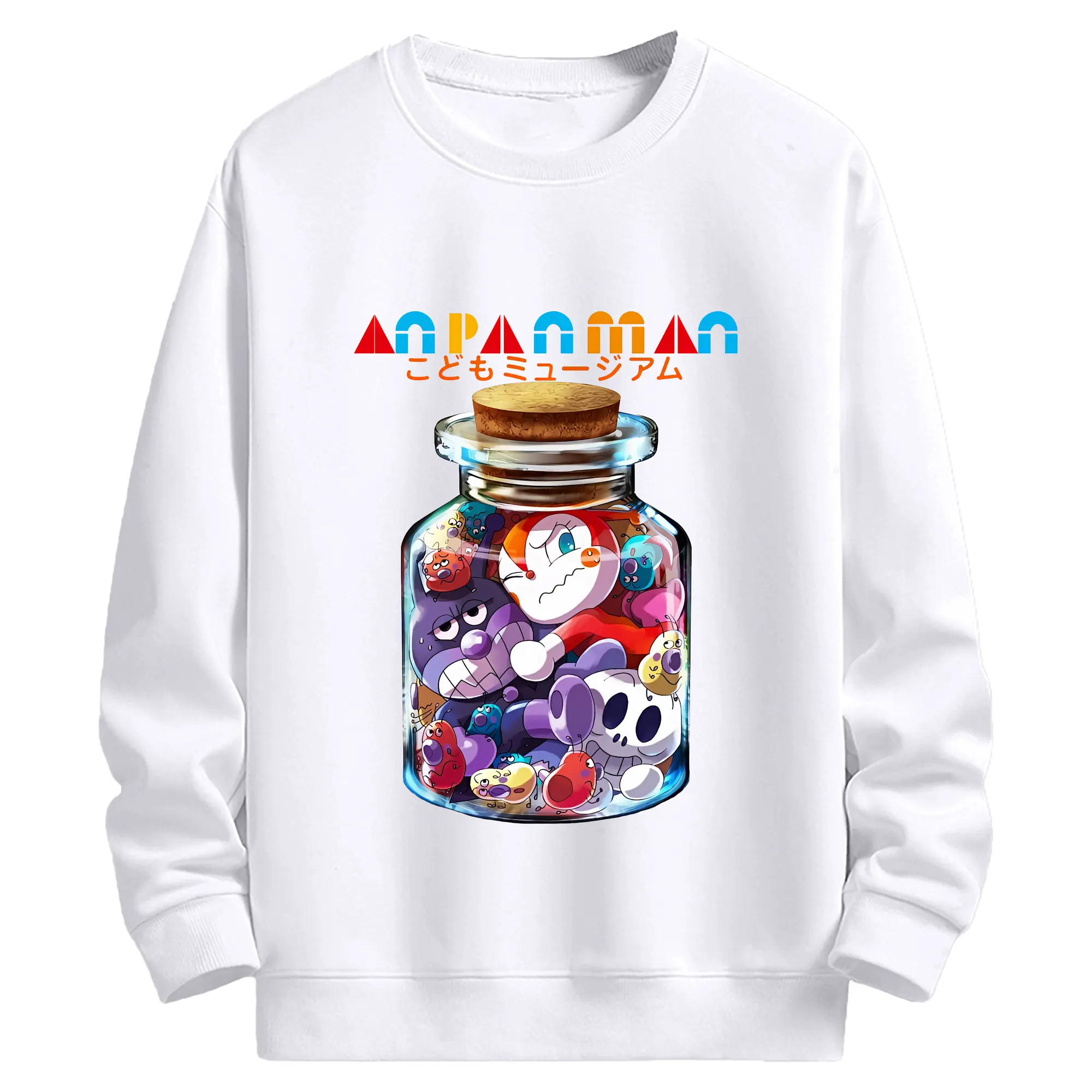 アンパンマン グッズ,ばいきんまん - 高品質 クルーネック スウェット ・ コットン59％ ポリエステル41％ ・ ユニセックス 長袖 トレーナー ・ カジュアル デイリー スポーツ 散歩用