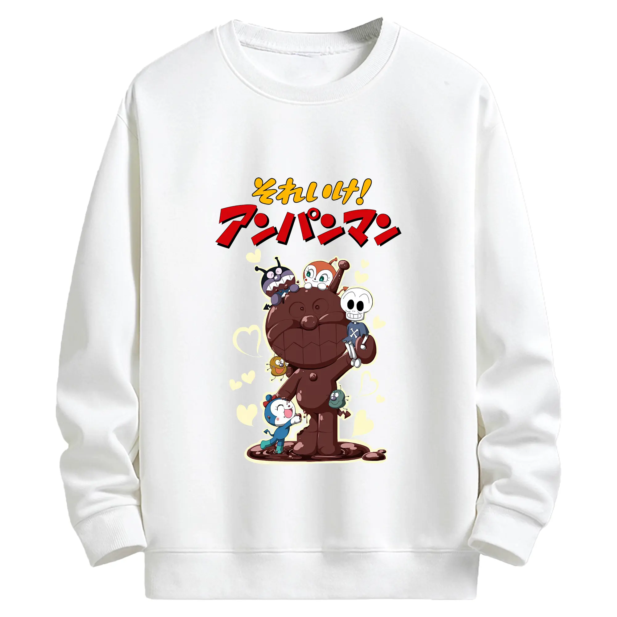 アンパンマン グッズ,ばいきんまん - キッズ クルーネックスウェットシャツ ・ フロントプリント ・ 綿80％ ポリエステル20％ ・ 快適 通学 スポーツ 日常使い お散歩用