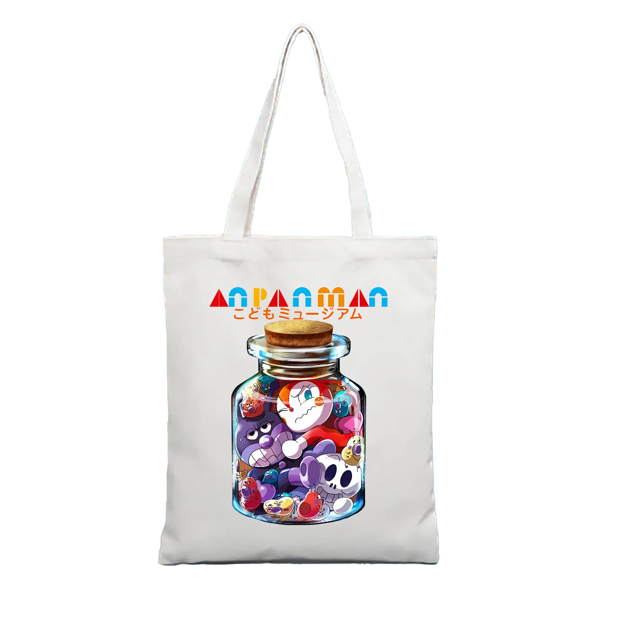 アンパンマン グッズ,ばいきんまん - 縦型キャンバス手提げバッグ（トートバッグ） ・ キャンバス素材 ・ ショッピング用 ・ 軽量 丈夫 お手入れ簡単