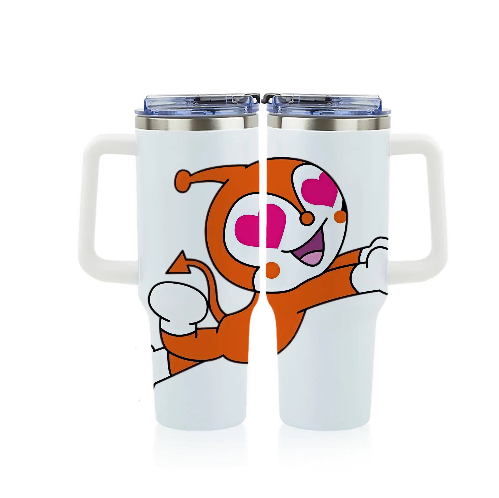 アンパンマン グッズ,ドキンちゃん - 1200mL フルプリント車用タンブラー ・ 304ステンレス 内側 ・ 201ステンレス 外側 ・ 保温 保冷 ・ 通勤 ドライブ アウトドア用