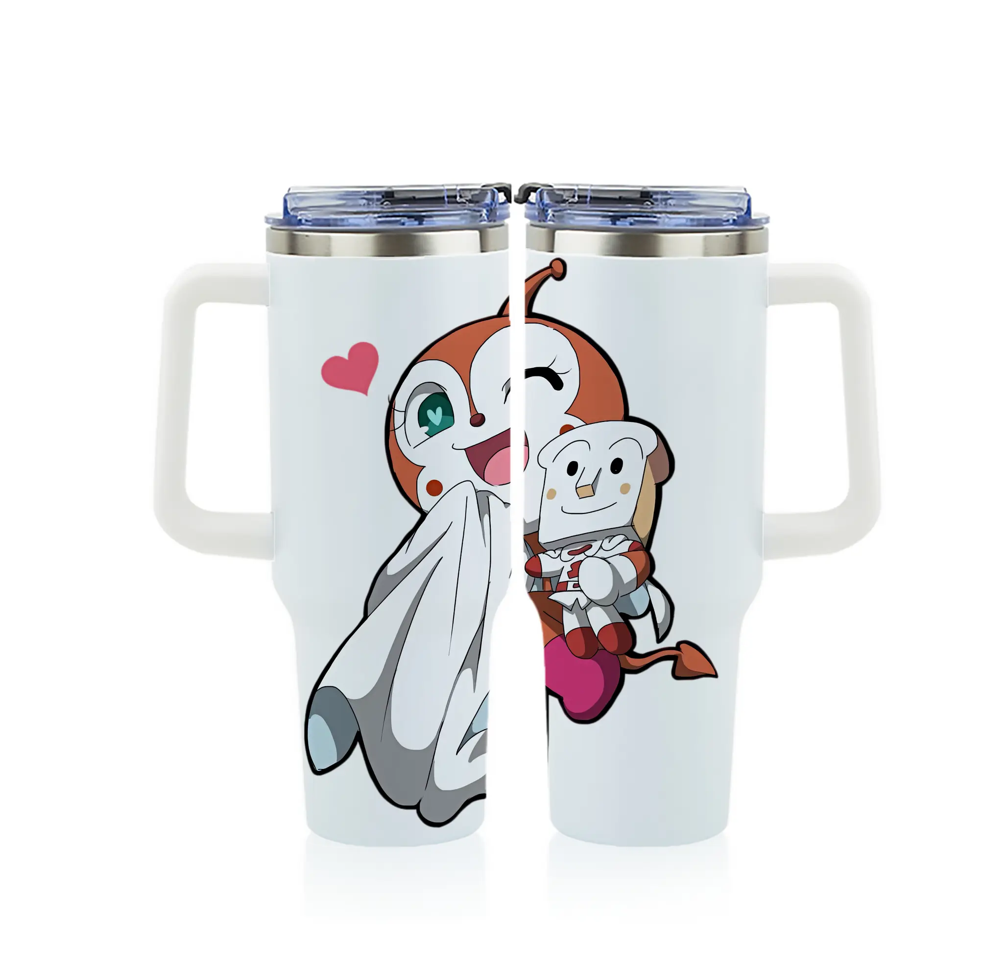 アンパンマン グッズ,ドキンちゃん - 1200mL フルプリント車用タンブラー ・ 304ステンレス 内側 ・ 201ステンレス 外側 ・ 保温 保冷 ・ 通勤 ドライブ アウトドア用