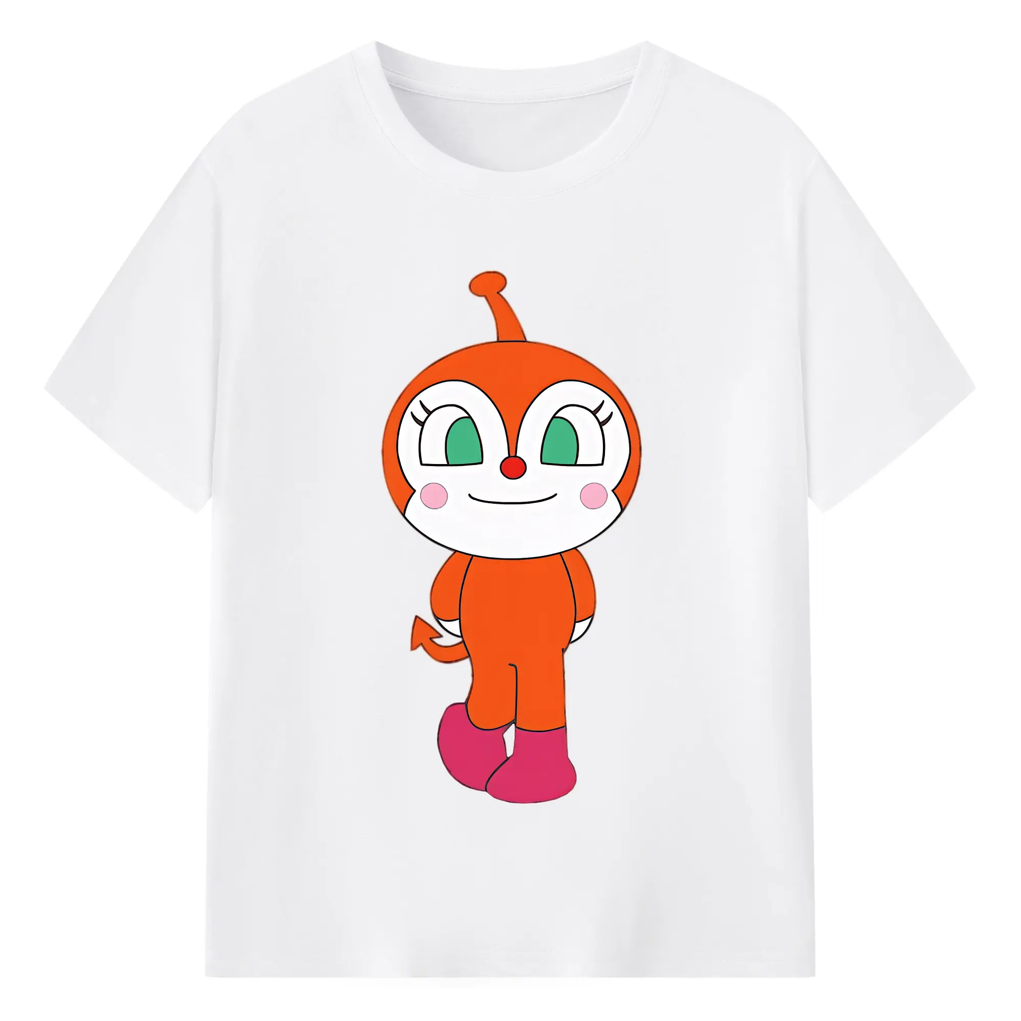 アンパンマン グッズ,ドキンちゃん - 綿100％ 半袖Tシャツ ・ フロントプリント ・ 快適 通気性 ・ 日常使い 散歩 スポーツ用