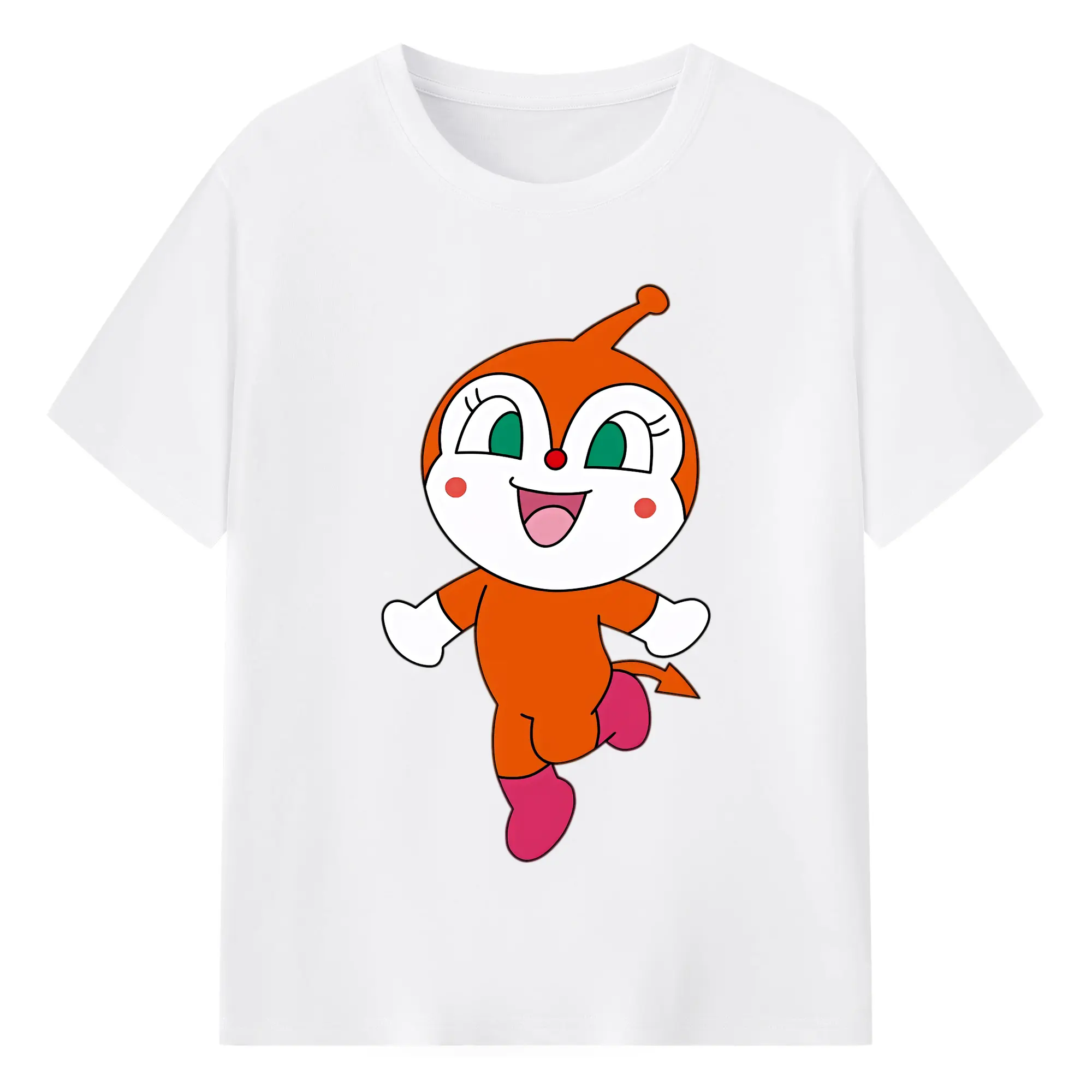 アンパンマン グッズ,ドキンちゃん - 綿100％ 半袖Tシャツ ・ フロントプリント ・ 快適 通気性 ・ 日常使い 散歩 スポーツ用