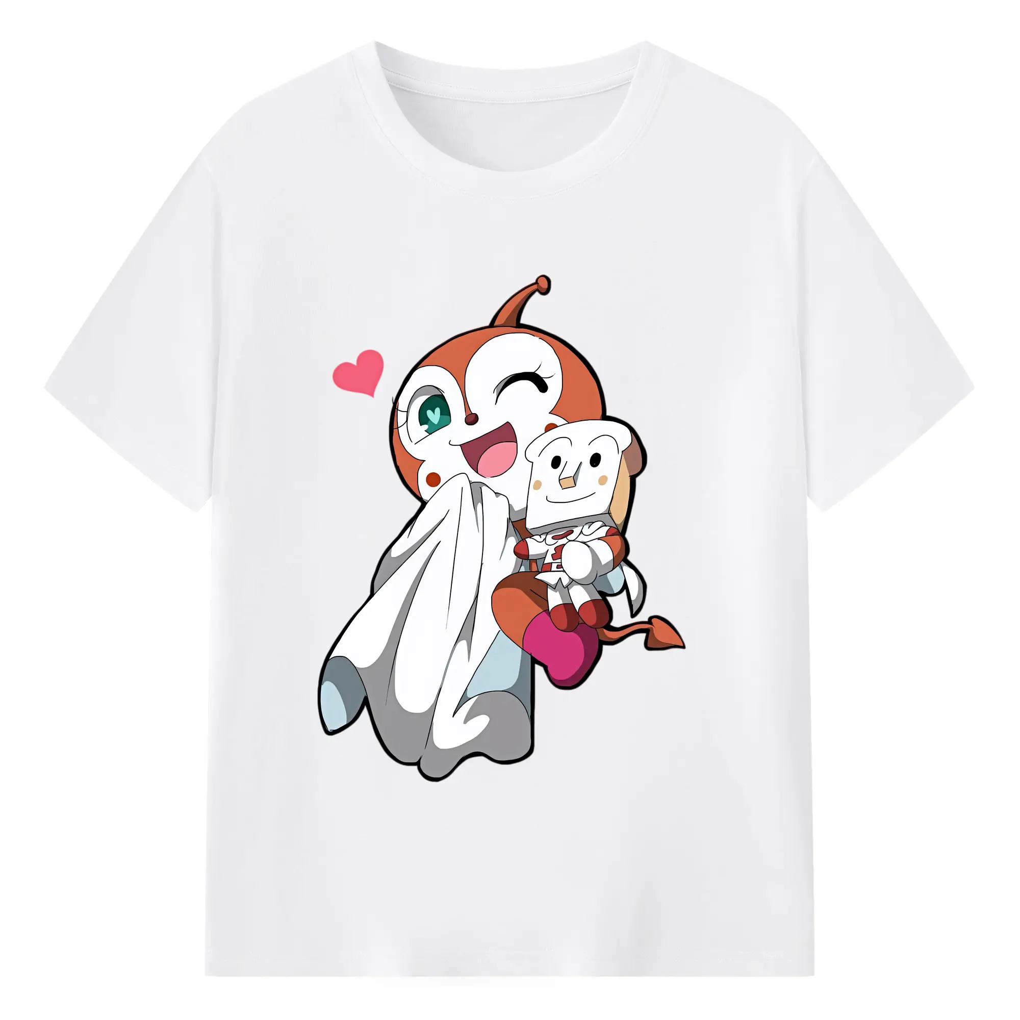 アンパンマン グッズ,ドキンちゃん - 綿100％ 半袖Tシャツ ・ フロントプリント ・ 快適 通気性 ・ 日常使い 散歩 スポーツ用