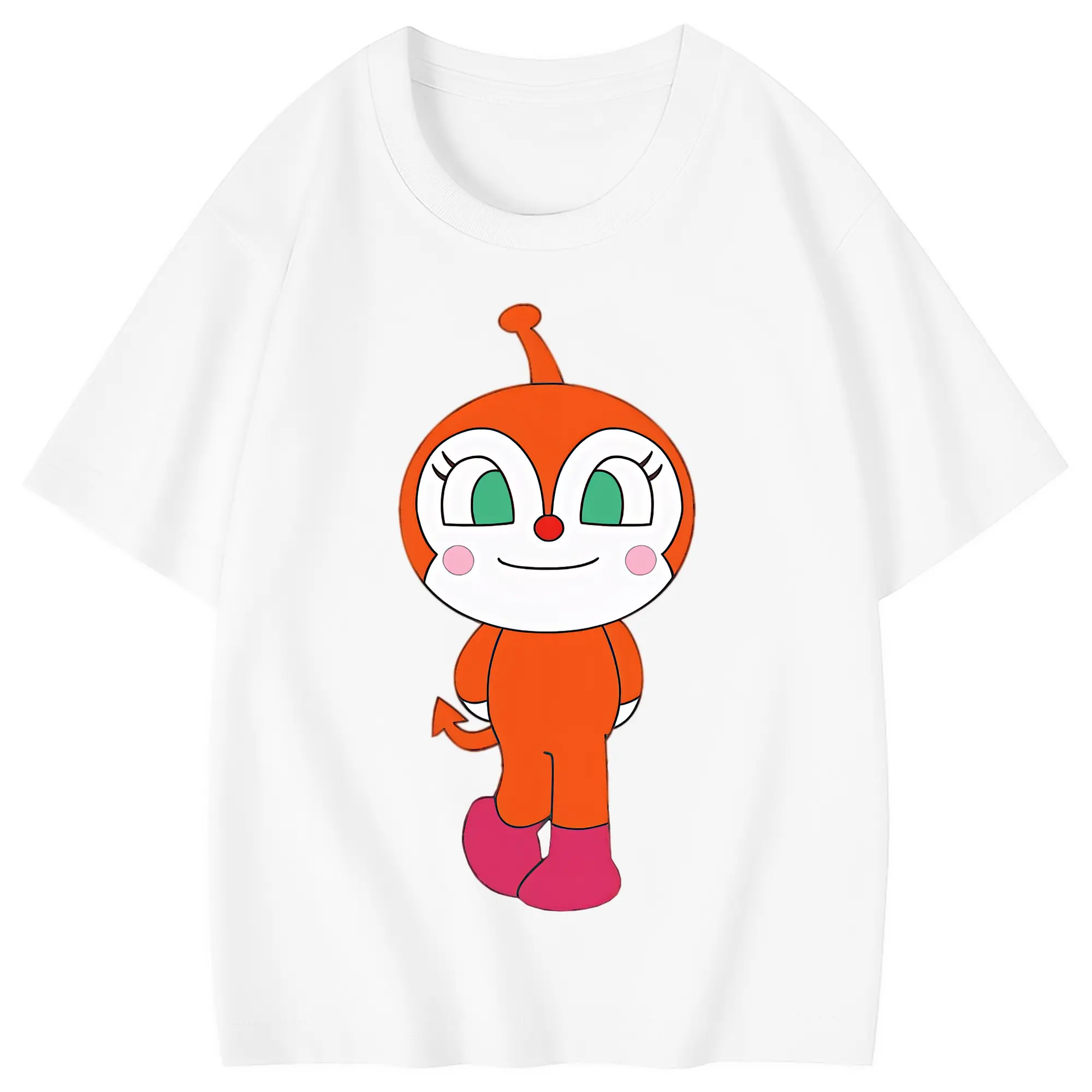 アンパンマン グッズ,ドキンちゃん - 綿100％ キッズTシャツ ・ フロントプリント ・ 快適 通気性 ・ スポーツ カジュアル 散歩用