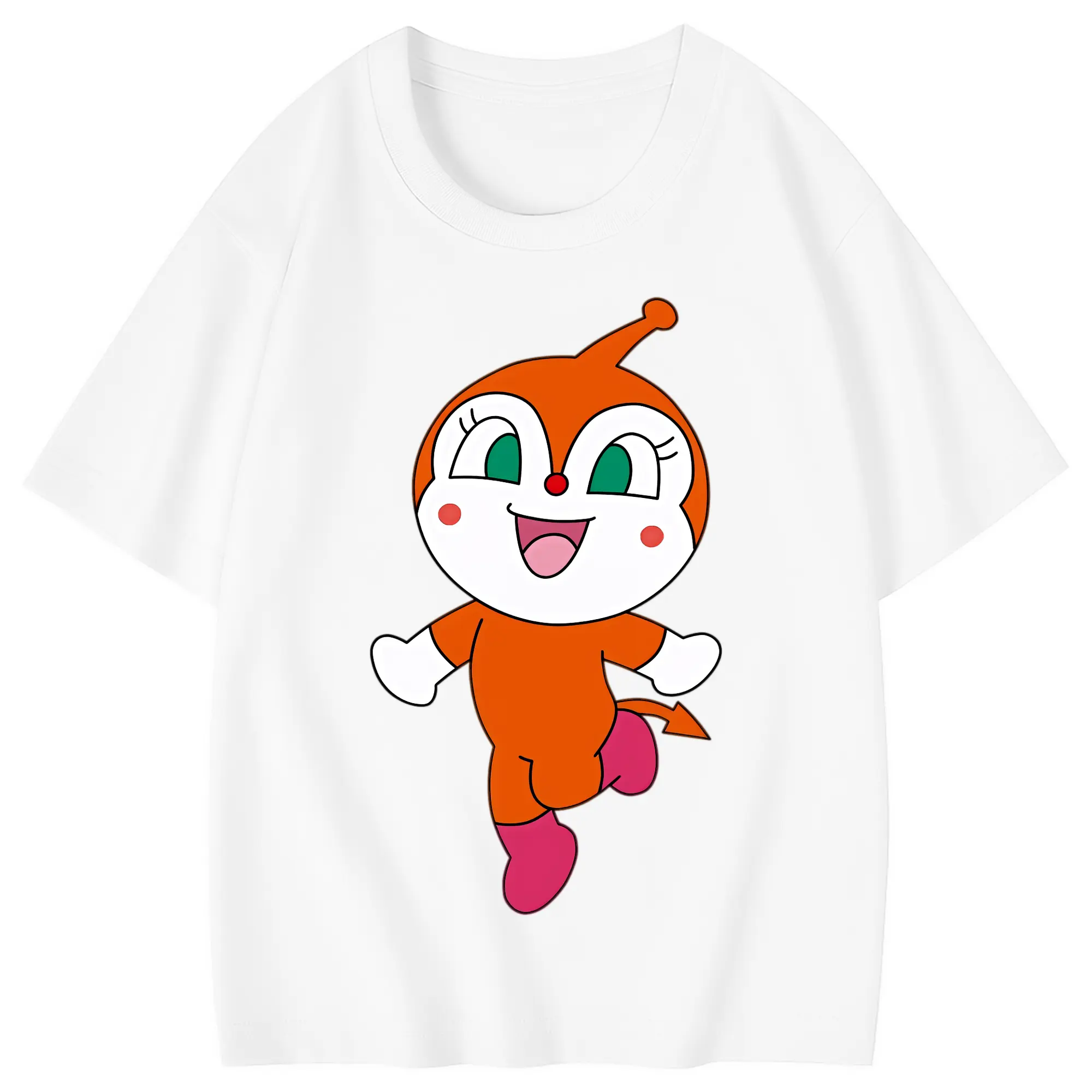 アンパンマン グッズ,ドキンちゃん - 綿100％ キッズTシャツ ・ フロントプリント ・ 快適 通気性 ・ スポーツ カジュアル 散歩用