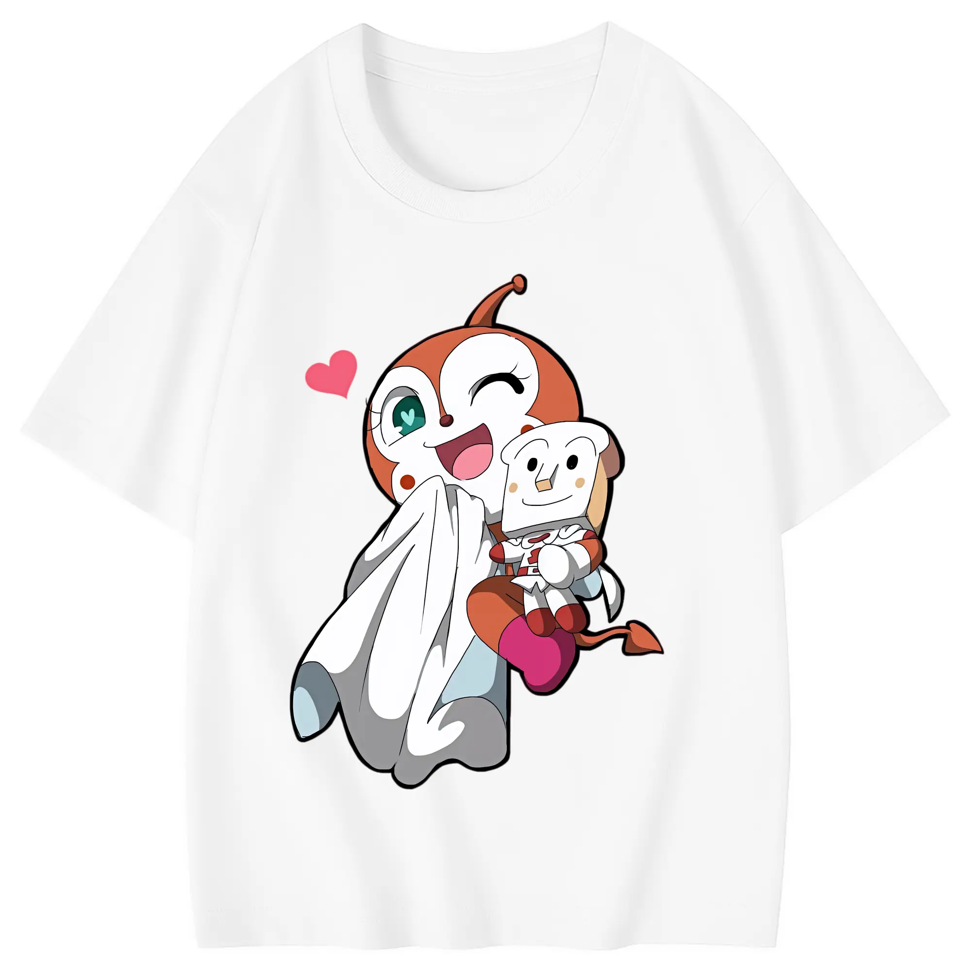 アンパンマン グッズ,ドキンちゃん - 綿100％ キッズTシャツ ・ フロントプリント ・ 快適 通気性 ・ スポーツ カジュアル 散歩用