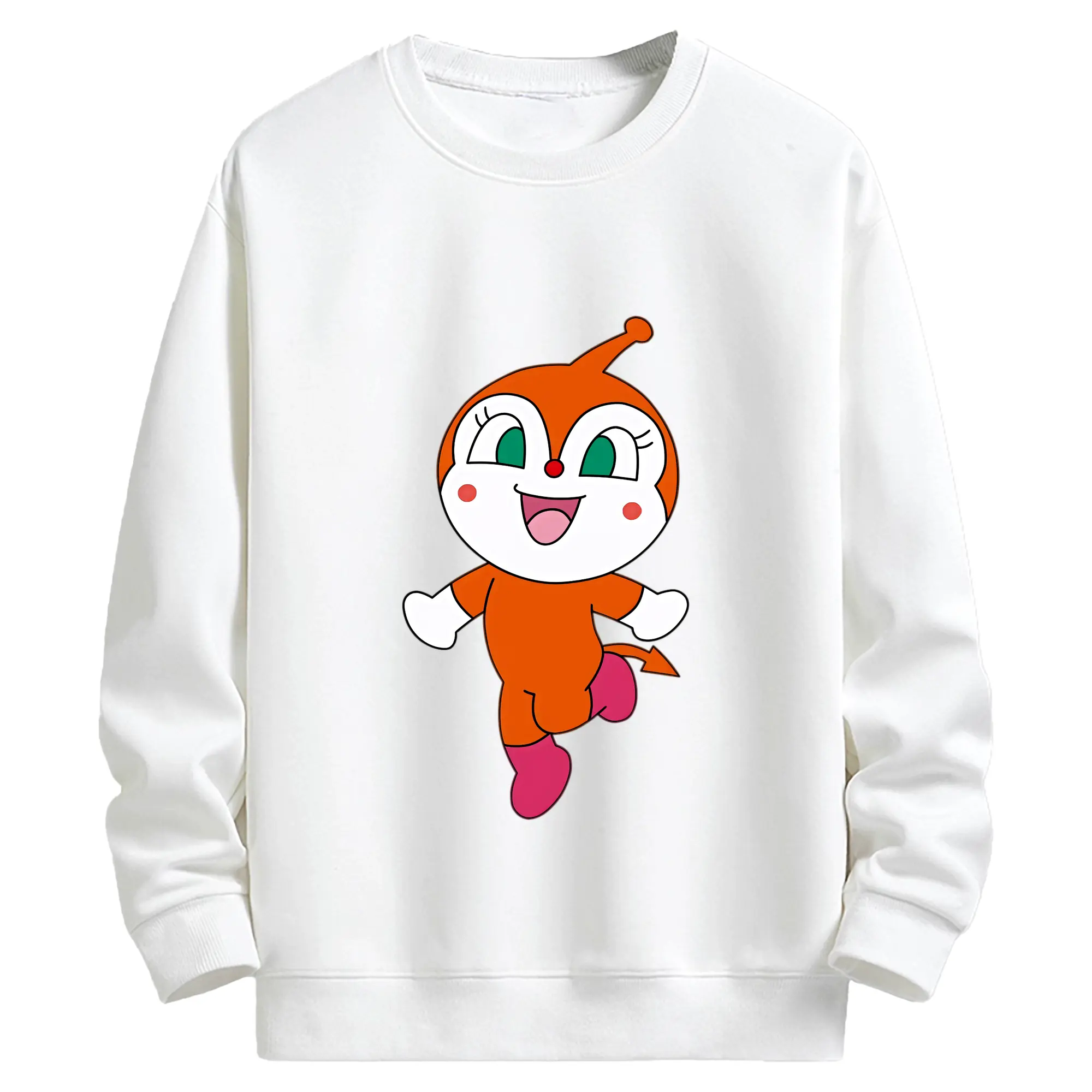 アンパンマン グッズ,ドキンちゃん - キッズ クルーネックスウェットシャツ ・ フロントプリント ・ 綿80％ ポリエステル20％ ・ 快適 通学 スポーツ 日常使い お散歩用