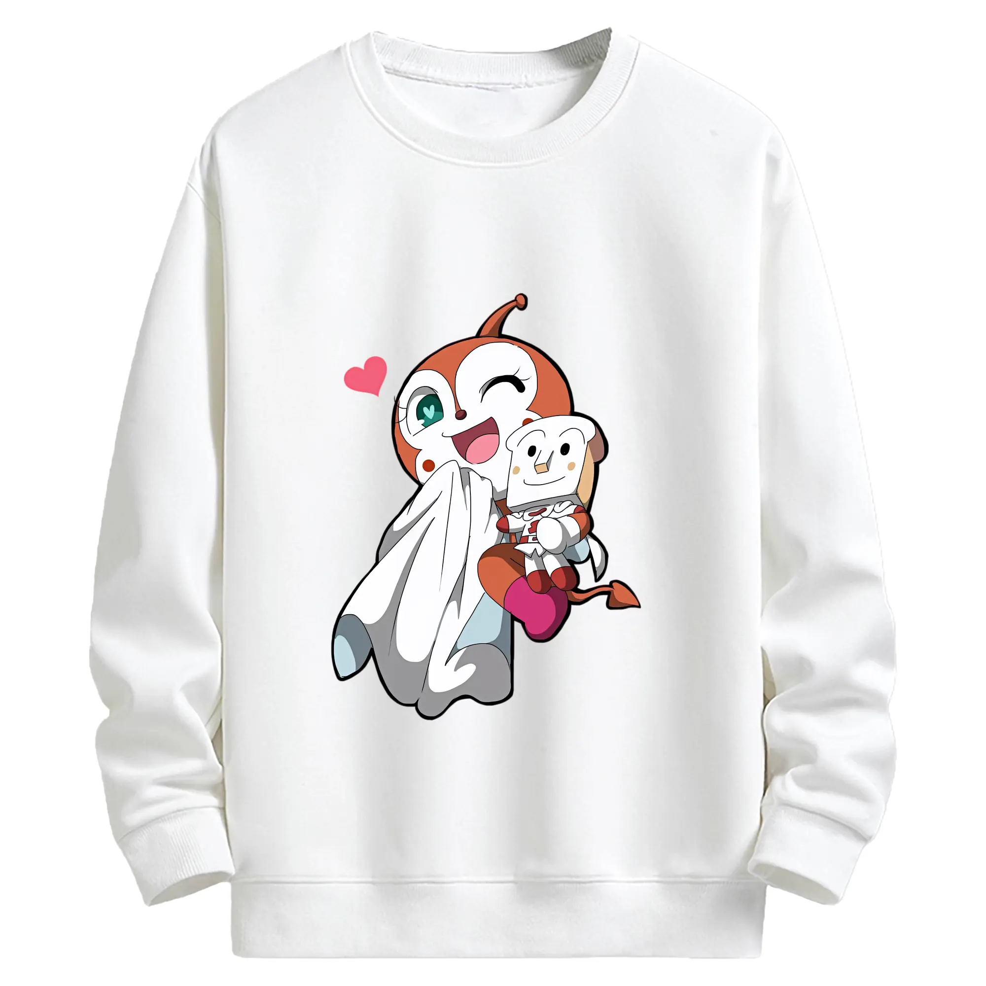 アンパンマン グッズ,ドキンちゃん - キッズ クルーネックスウェットシャツ ・ フロントプリント ・ 綿80％ ポリエステル20％ ・ 快適 通学 スポーツ 日常使い お散歩用