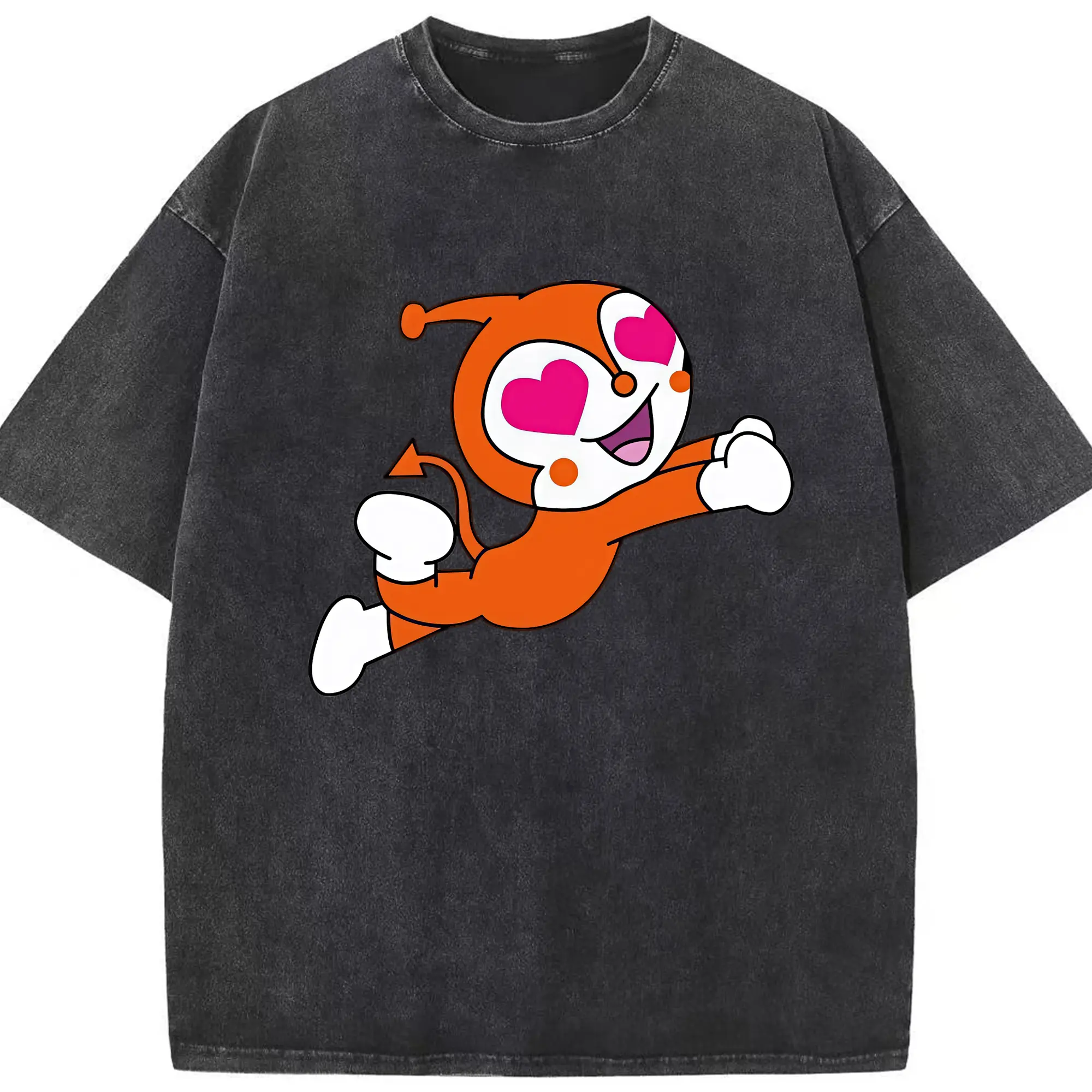 アンパンマン グッズ,ドキンちゃん - 綿100％ ヴィンテージ風 半袖Tシャツ ・ フロントプリント ・ 柔らか肌触り ・ 通気性 快適 ・ スポーツ カジュアル 外出用