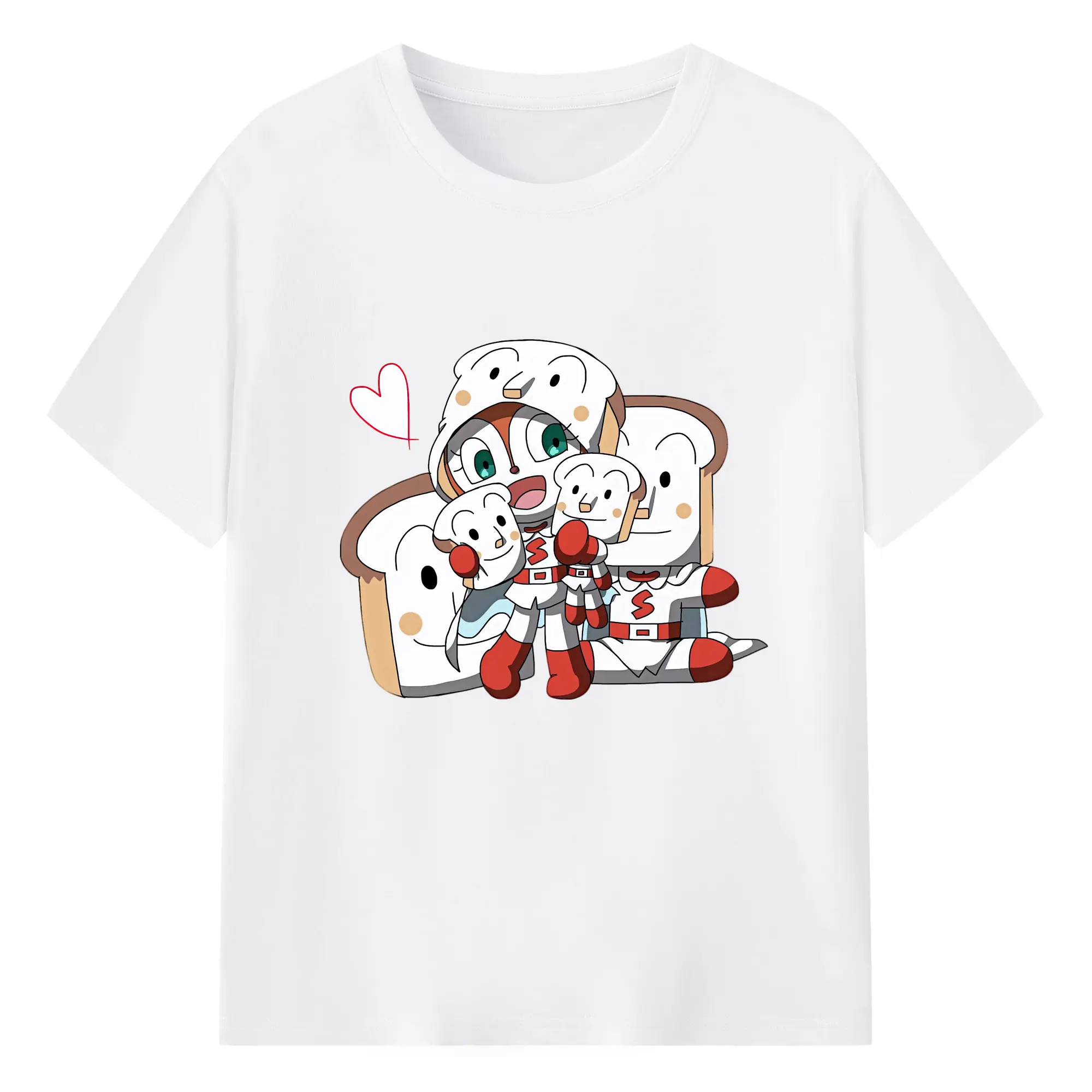 アンパンマン グッズ,しょくぱんまん - 綿100％ 半袖Tシャツ ・ フロントプリント ・ 快適 通気性 ・ 日常使い 散歩 スポーツ用