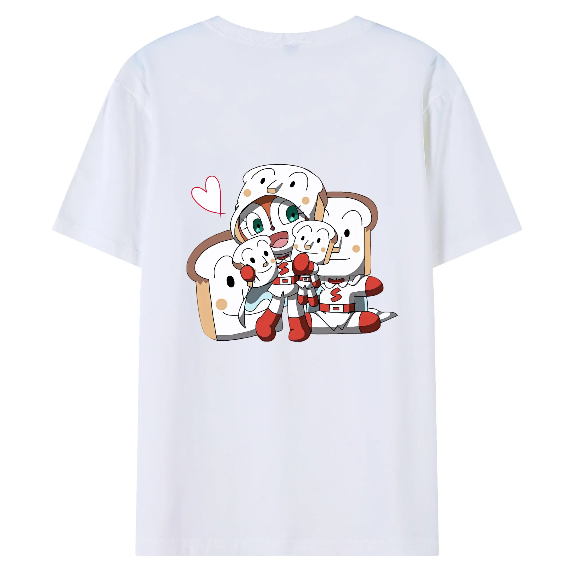 アンパンマン グッズ,しょくぱんまん - 綿100％ 半袖Tシャツ ・ バックプリント ・ 快適 通気性 ・ 日常使い 散歩 スポーツ用