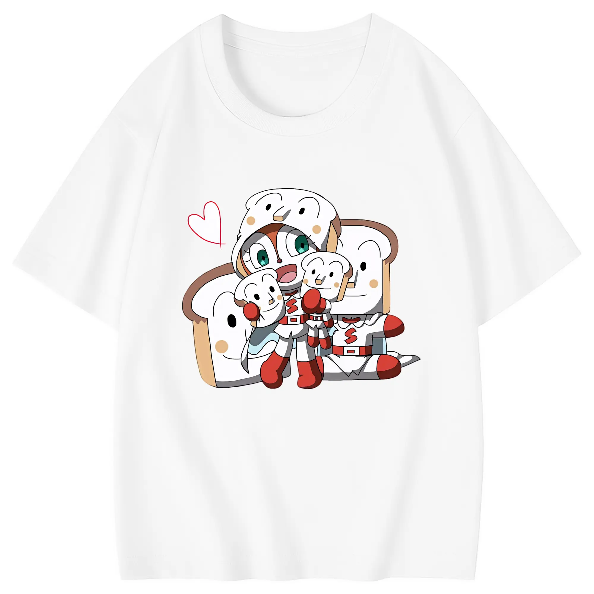 アンパンマン グッズ,しょくぱんまん - 綿100％ キッズTシャツ ・ フロントプリント ・ 快適 通気性 ・ スポーツ カジュアル 散歩用