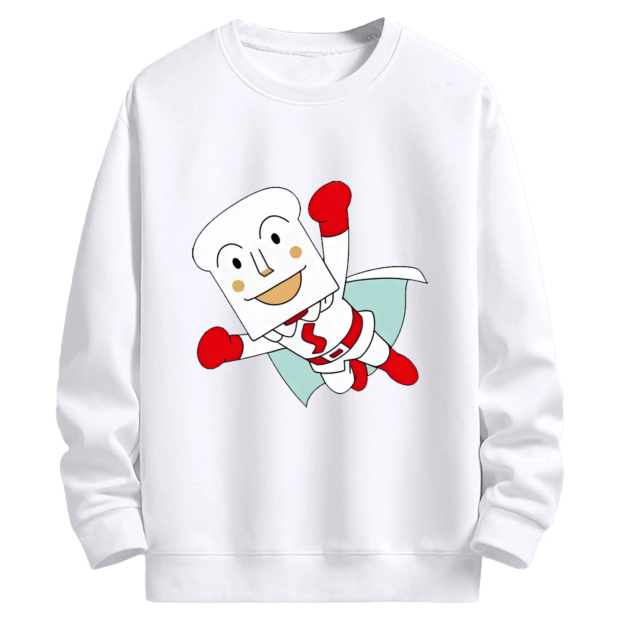 アンパンマン グッズ,しょくぱんまん - 高品質 クルーネック スウェット ・ コットン59％ ポリエステル41％ ・ ユニセックス 長袖 トレーナー ・ カジュアル デイリー スポーツ 散歩用