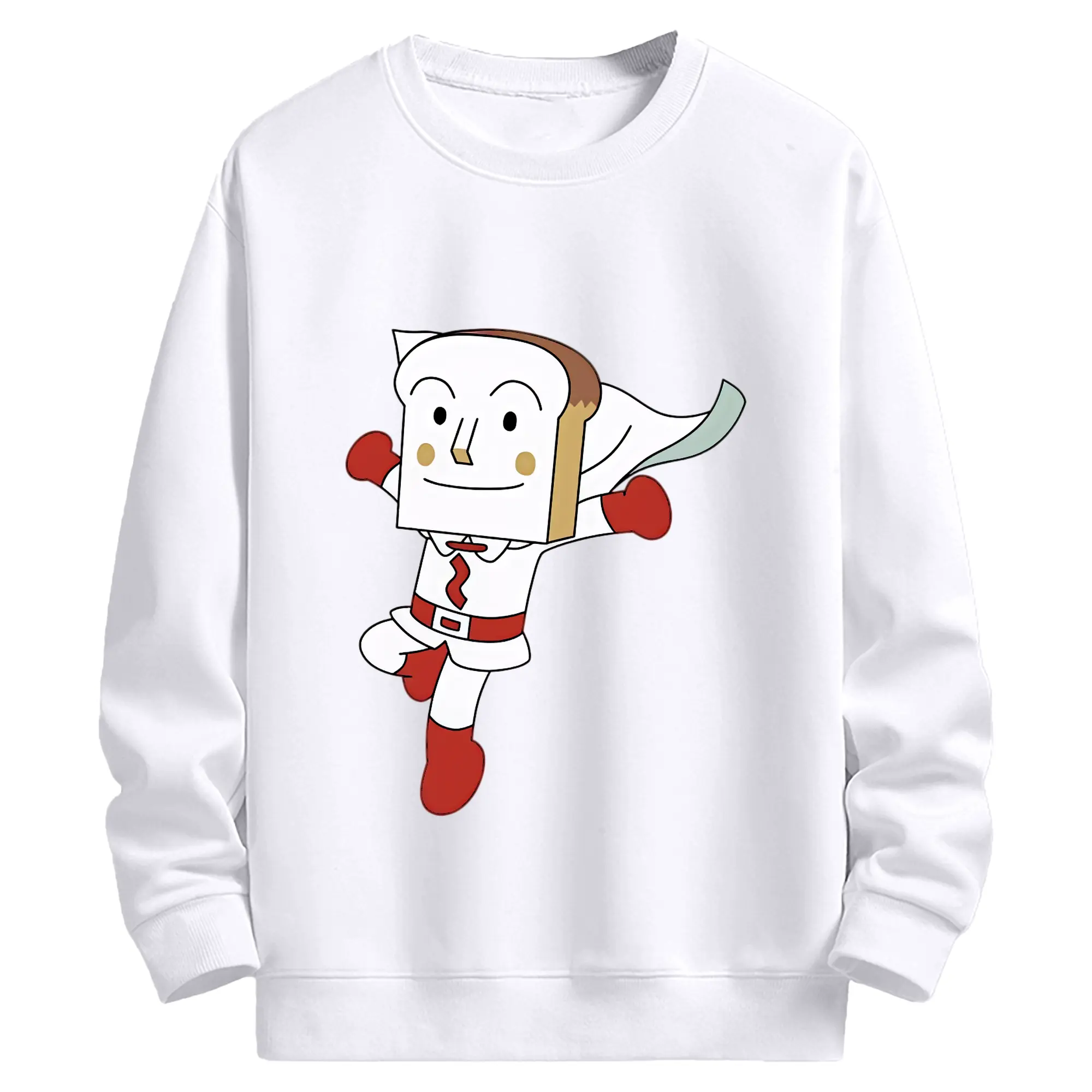 アンパンマン グッズ,しょくぱんまん - 高品質 クルーネック スウェット ・ コットン59％ ポリエステル41％ ・ ユニセックス 長袖 トレーナー ・ カジュアル デイリー スポーツ 散歩用