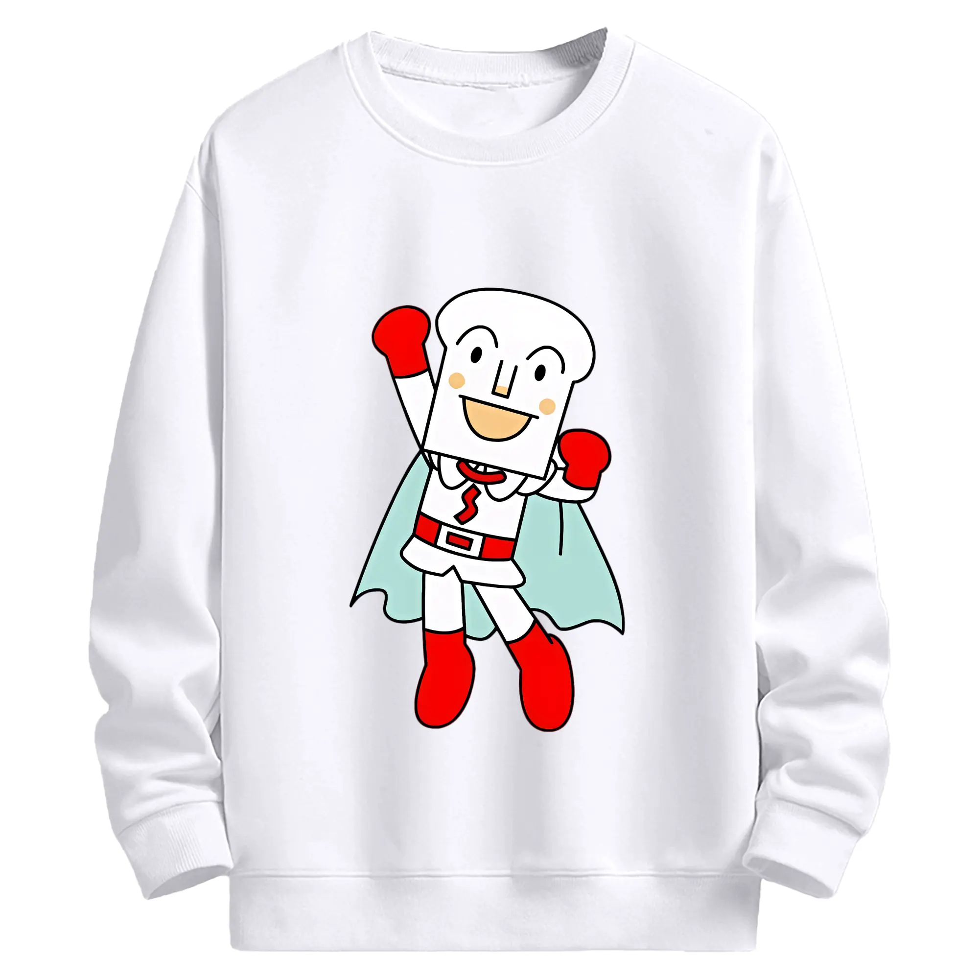 アンパンマン グッズ,しょくぱんまん - 高品質 クルーネック スウェット ・ コットン59％ ポリエステル41％ ・ ユニセックス 長袖 トレーナー ・ カジュアル デイリー スポーツ 散歩用