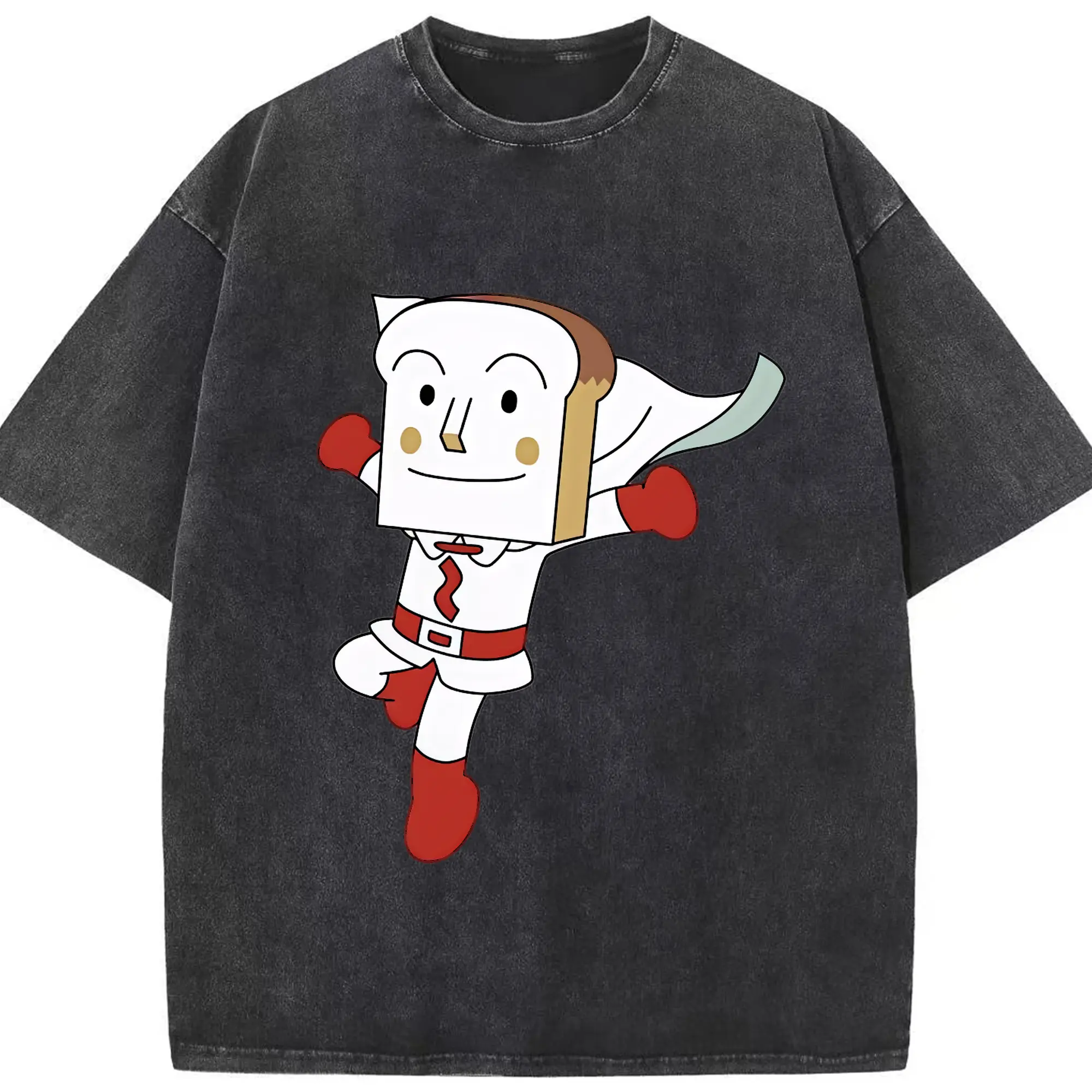 アンパンマン グッズ,しょくぱんまん - 綿100％ ヴィンテージ風 半袖Tシャツ ・ フロントプリント ・ 柔らか肌触り ・ 通気性 快適 ・ スポーツ カジュアル 外出用