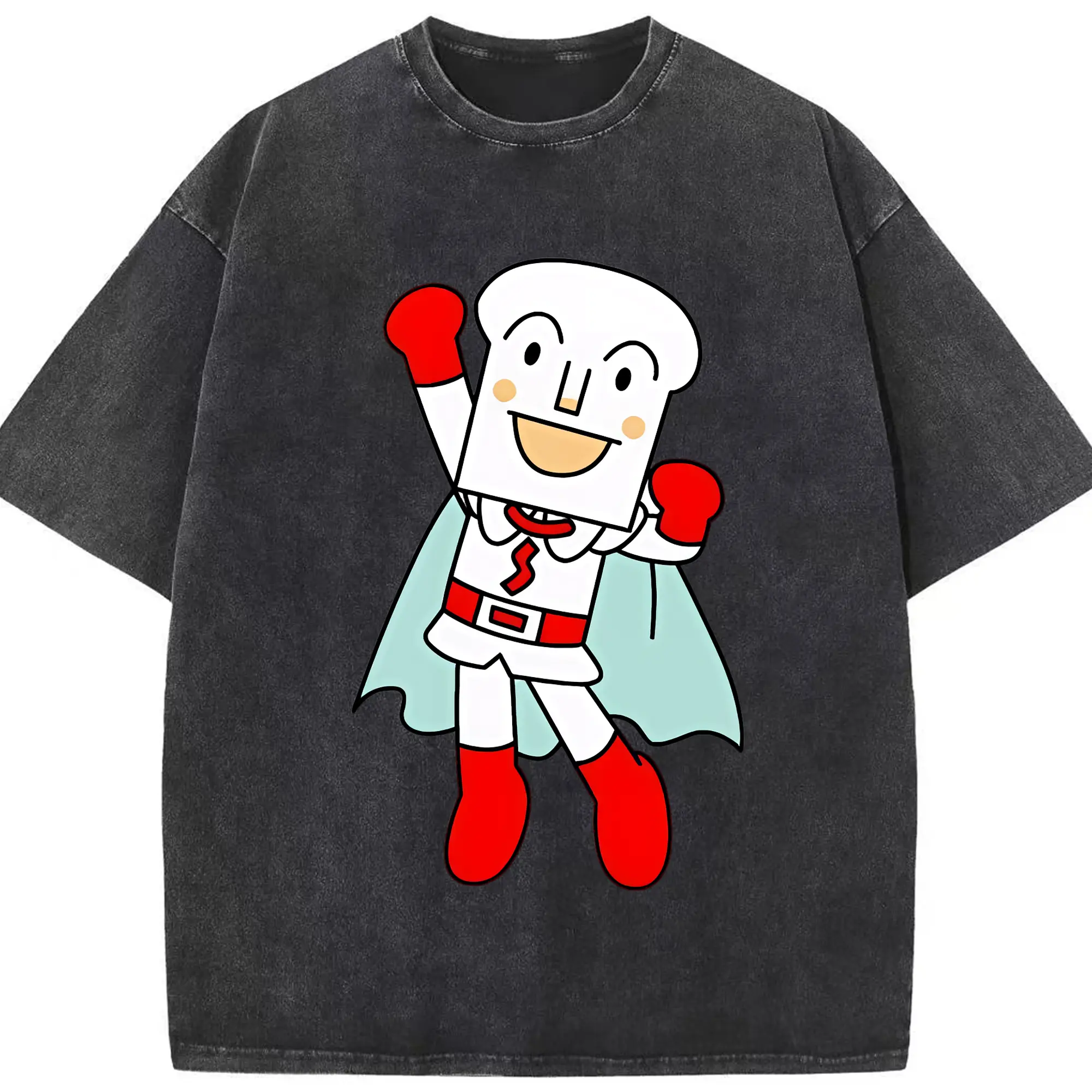 アンパンマン グッズ,しょくぱんまん - 綿100％ ヴィンテージ風 半袖Tシャツ ・ フロントプリント ・ 柔らか肌触り ・ 通気性 快適 ・ スポーツ カジュアル 外出用