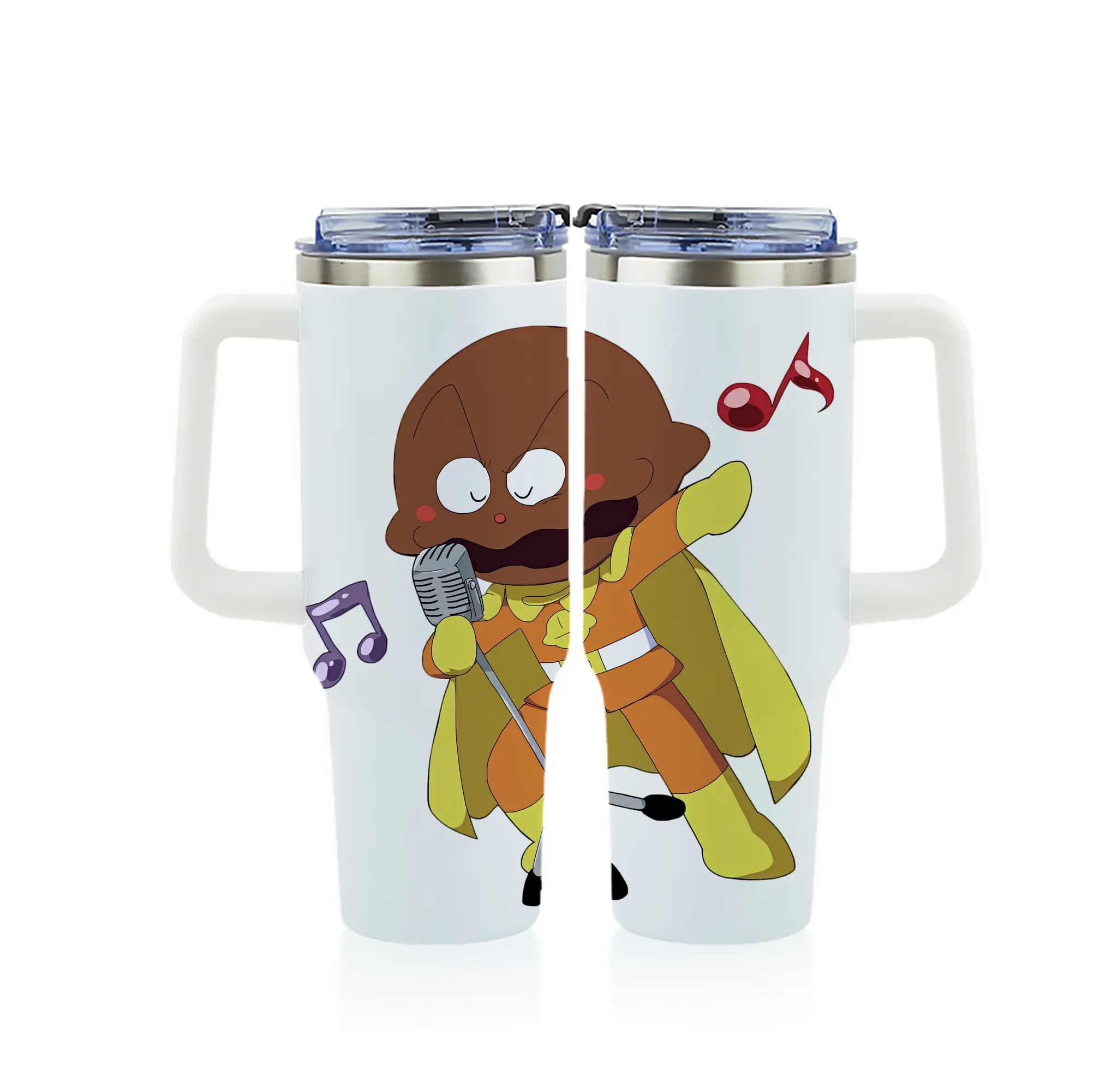 アンパンマン グッズ,カレーパンマン - 1200mL フルプリント車用タンブラー ・ 304ステンレス 内側 ・ 201ステンレス 外側 ・ 保温 保冷 ・ 通勤 ドライブ アウトドア用