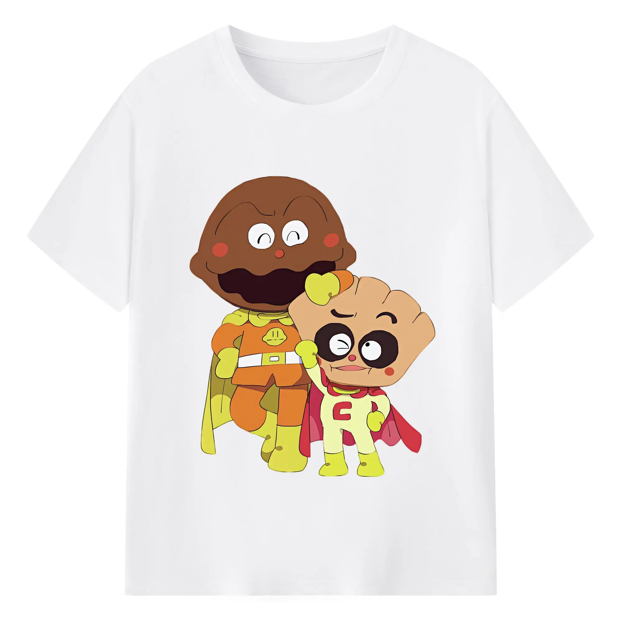 アンパンマン グッズ,カレーパンマン - 綿100％ 半袖Tシャツ ・ フロントプリント ・ 快適 通気性 ・ 日常使い 散歩 スポーツ用