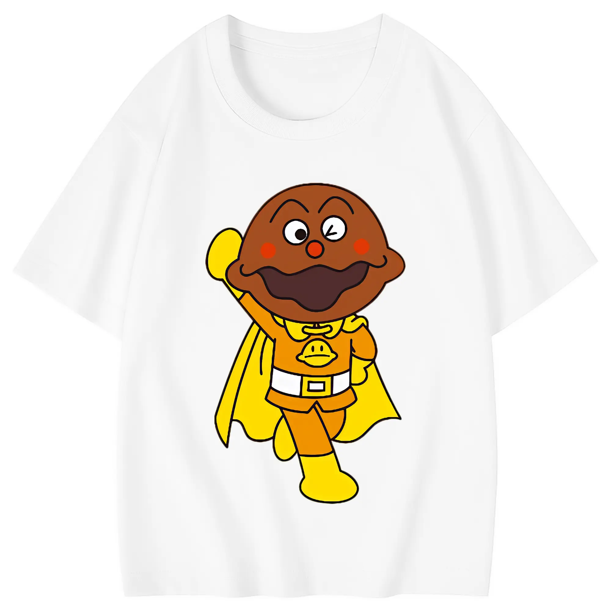 アンパンマン グッズ,カレーパンマン - 綿100％ キッズTシャツ ・ フロントプリント ・ 快適 通気性 ・ スポーツ カジュアル 散歩用