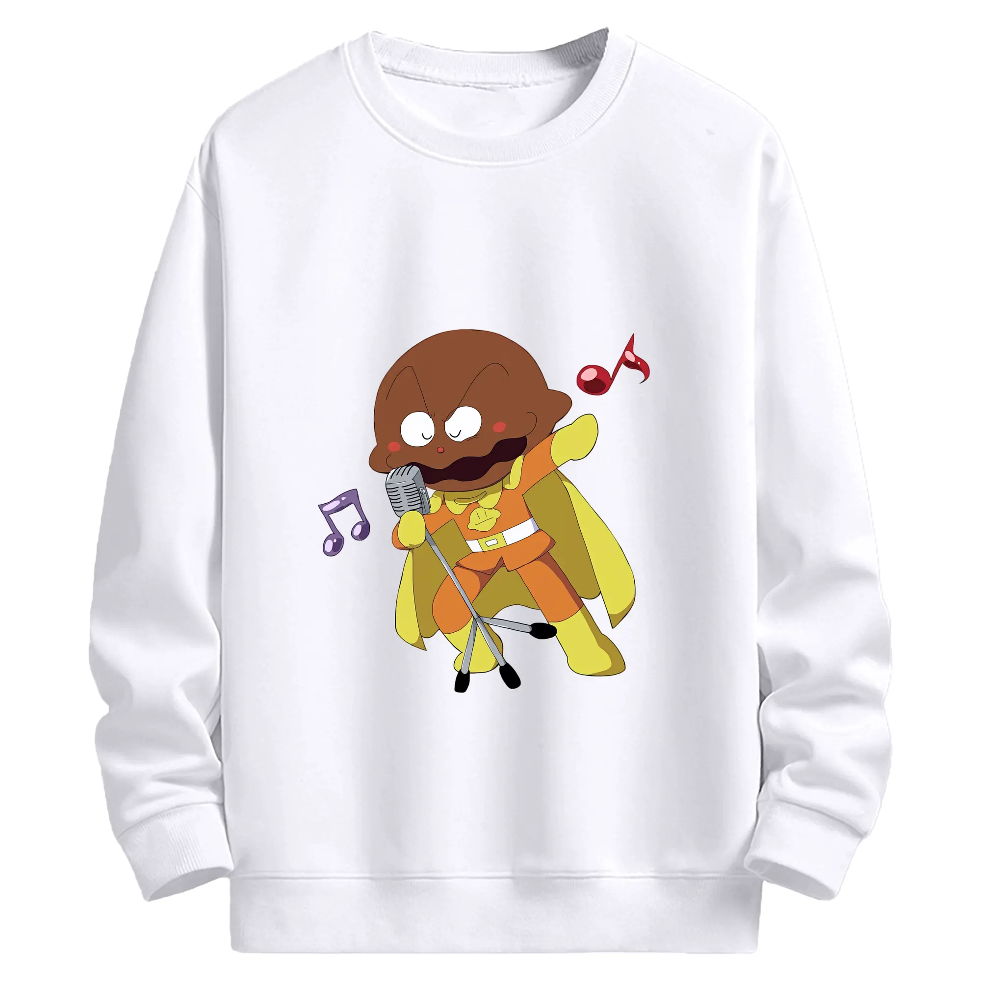 アンパンマン グッズ,カレーパンマン - 高品質 クルーネック スウェット ・ コットン59％ ポリエステル41％ ・ ユニセックス 長袖 トレーナー ・ カジュアル デイリー スポーツ 散歩用