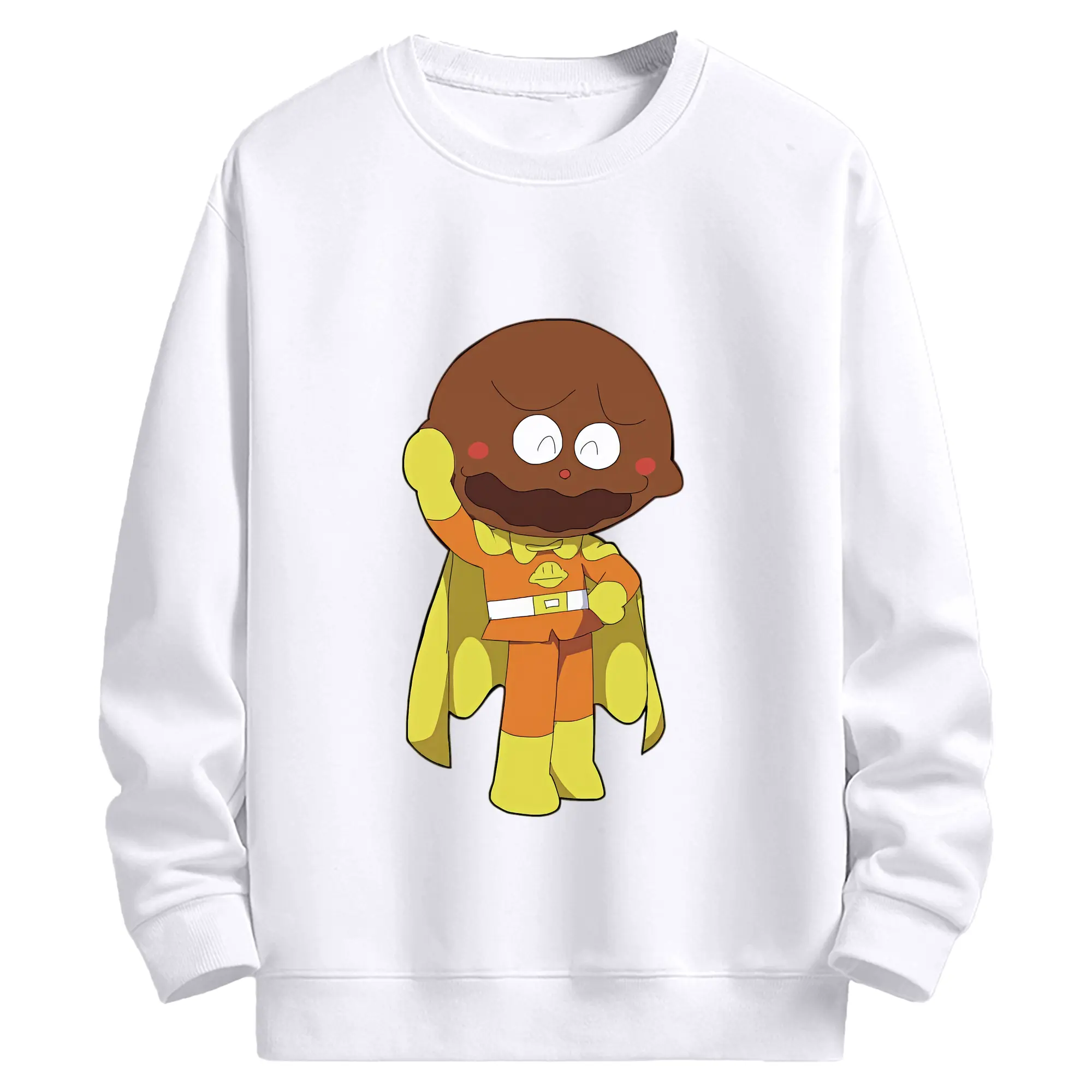 アンパンマン グッズ,カレーパンマン - 高品質 クルーネック スウェット ・ コットン59％ ポリエステル41％ ・ ユニセックス 長袖 トレーナー ・ カジュアル デイリー スポーツ 散歩用
