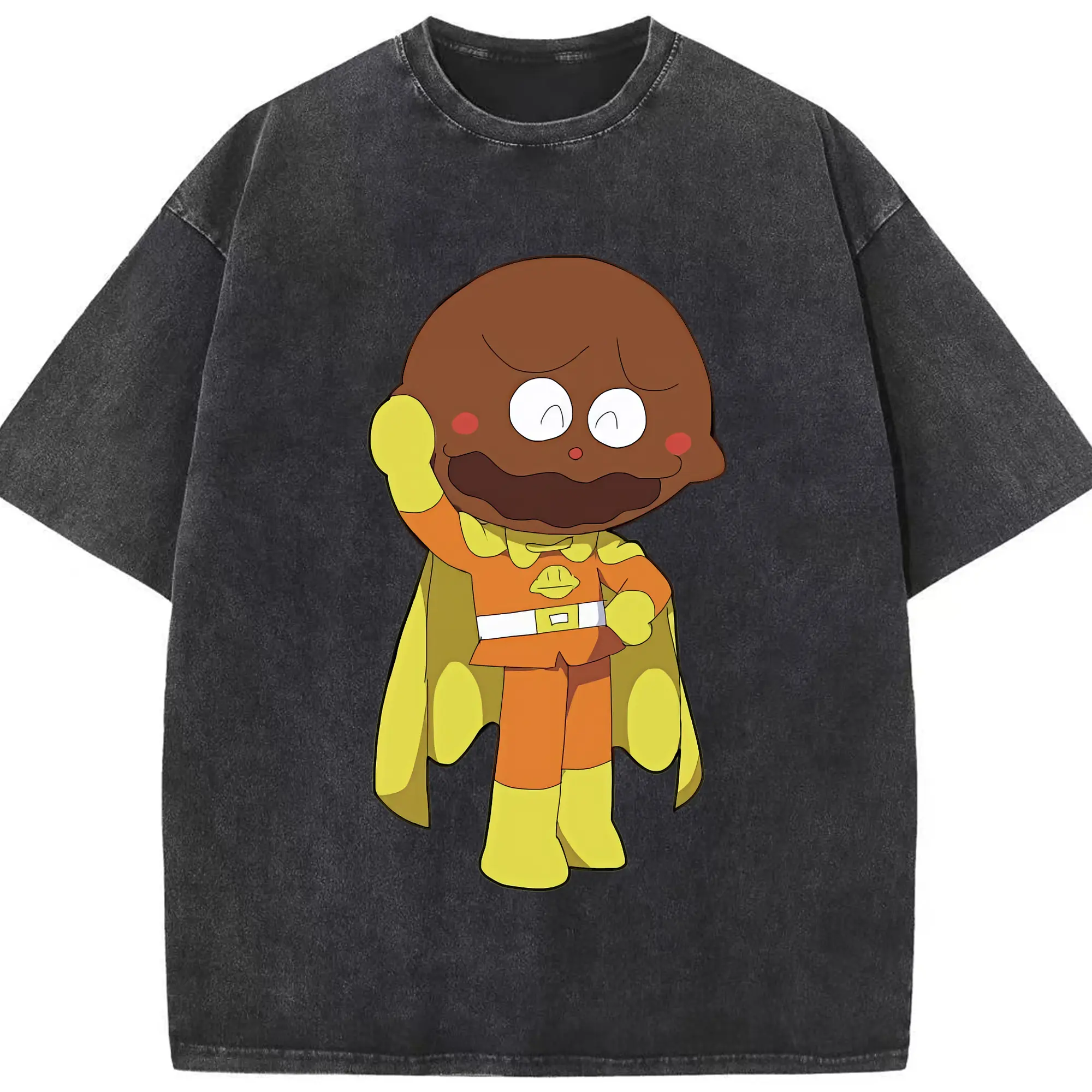 アンパンマン グッズ,カレーパンマン - 綿100％ ヴィンテージ風 半袖Tシャツ ・ フロントプリント ・ 柔らか肌触り ・ 通気性 快適 ・ スポーツ カジュアル 外出用