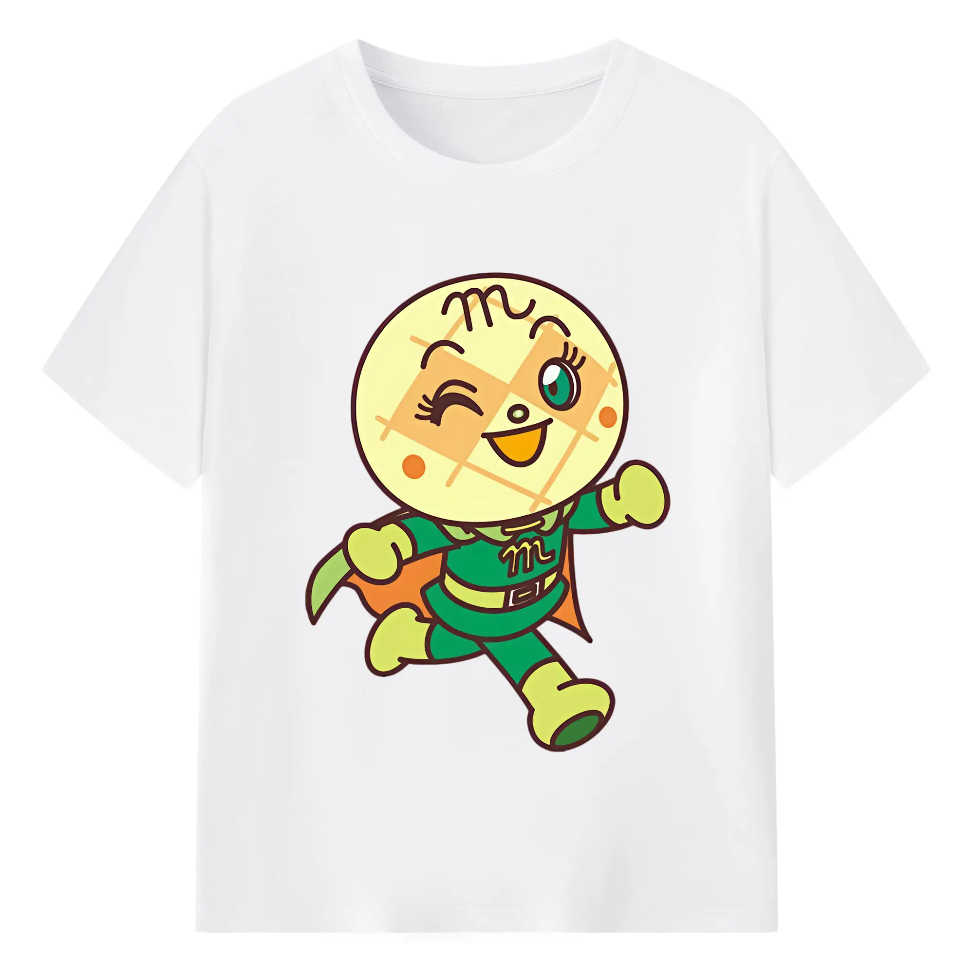 アンパンマン グッズ,メロンパンナ - 綿100％ 半袖Tシャツ ・ フロントプリント ・ 快適 通気性 ・ 日常使い 散歩 スポーツ用