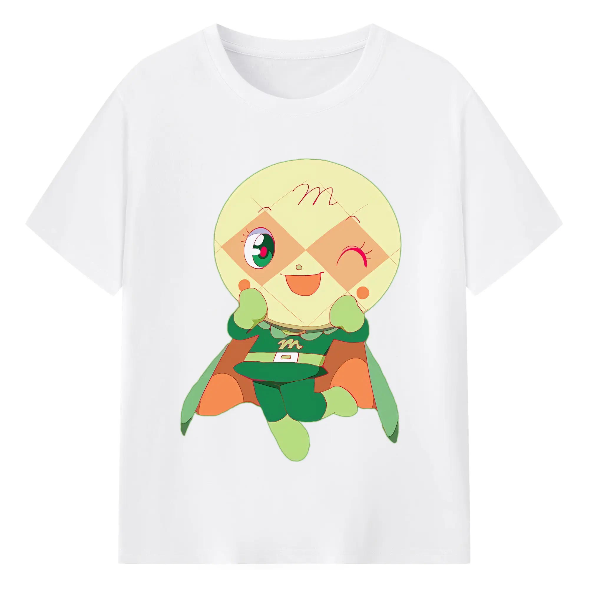 アンパンマン グッズ,メロンパンナ - 綿100％ 半袖Tシャツ ・ フロントプリント ・ 快適 通気性 ・ 日常使い 散歩 スポーツ用