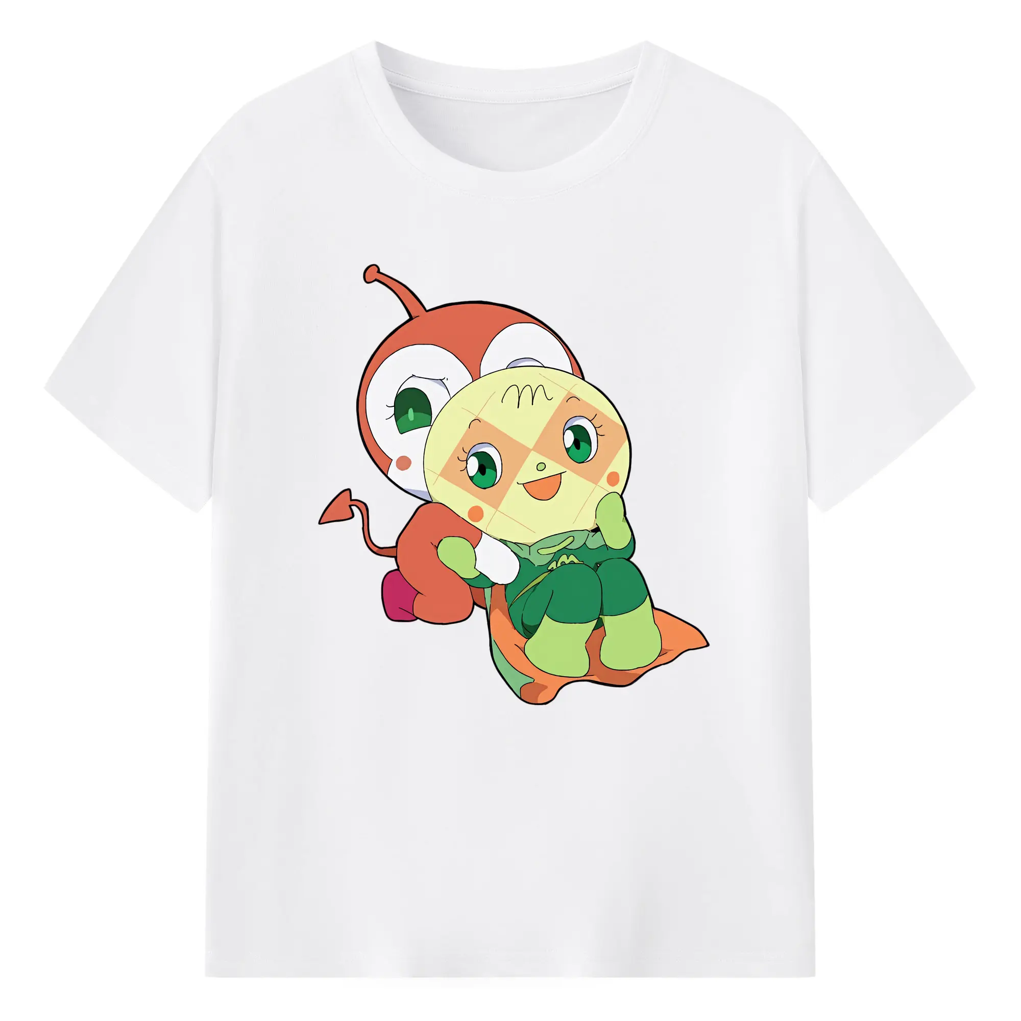 アンパンマン グッズ,メロンパンナ - 綿100％ 半袖Tシャツ ・ フロントプリント ・ 快適 通気性 ・ 日常使い 散歩 スポーツ用