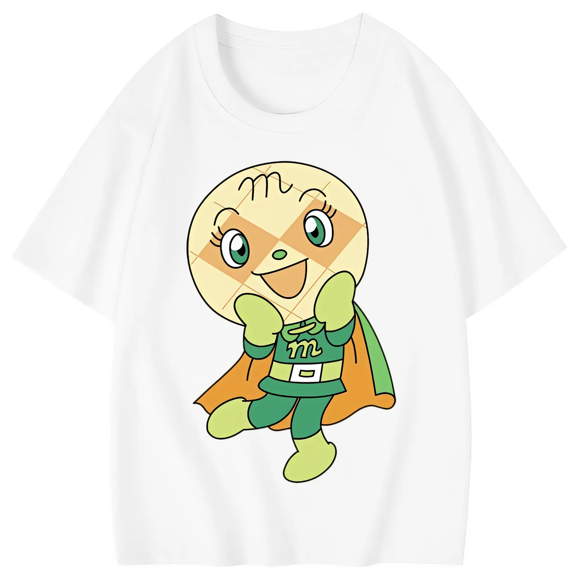 アンパンマン グッズ,メロンパンナ - 綿100％ キッズTシャツ ・ フロントプリント ・ 快適 通気性 ・ スポーツ カジュアル 散歩用