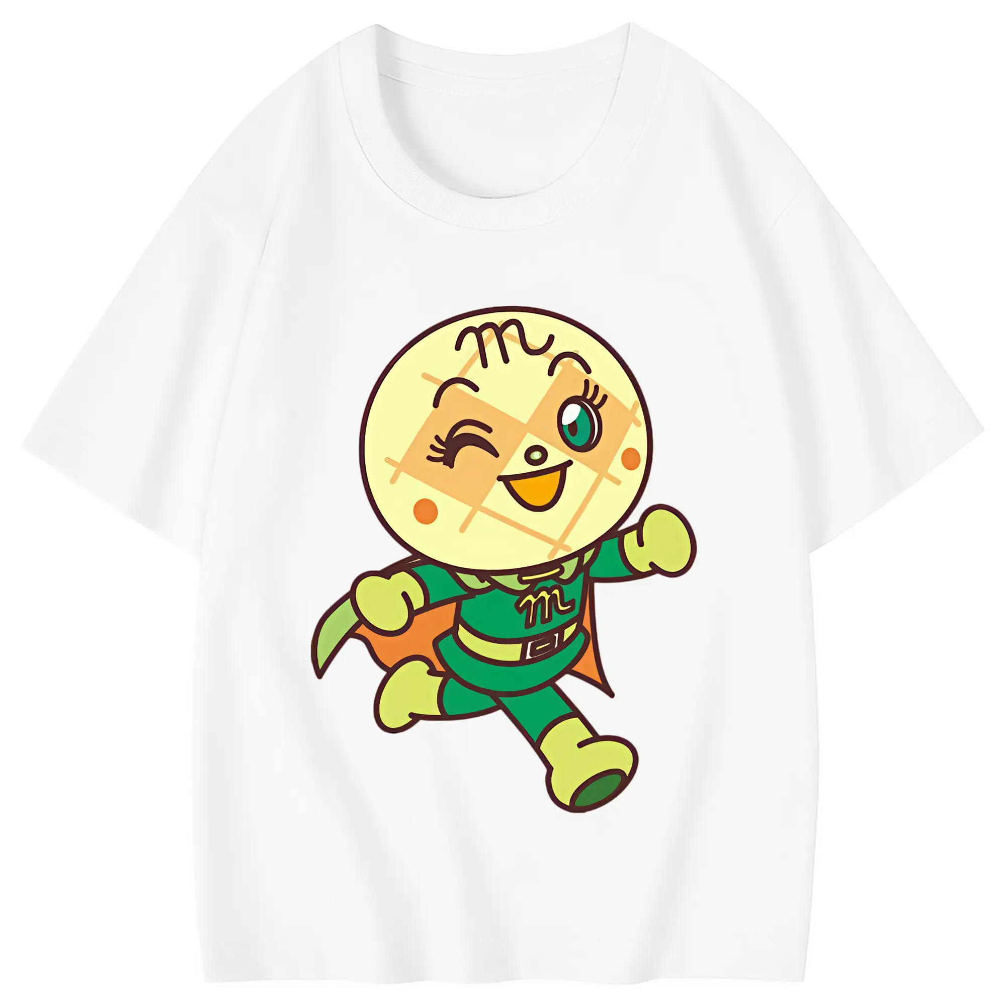 アンパンマン グッズ,メロンパンナ - 綿100％ キッズTシャツ ・ フロントプリント ・ 快適 通気性 ・ スポーツ カジュアル 散歩用