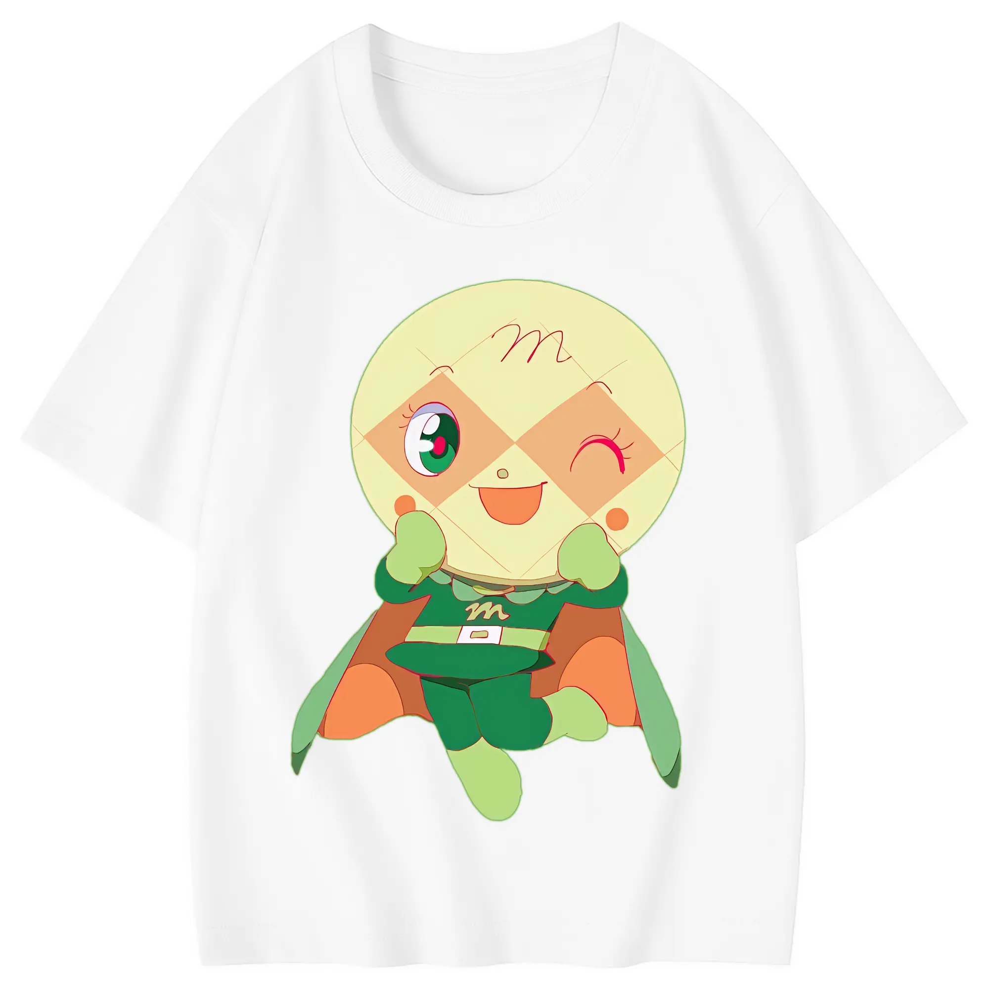 アンパンマン グッズ,メロンパンナ - 綿100％ キッズTシャツ ・ フロントプリント ・ 快適 通気性 ・ スポーツ カジュアル 散歩用