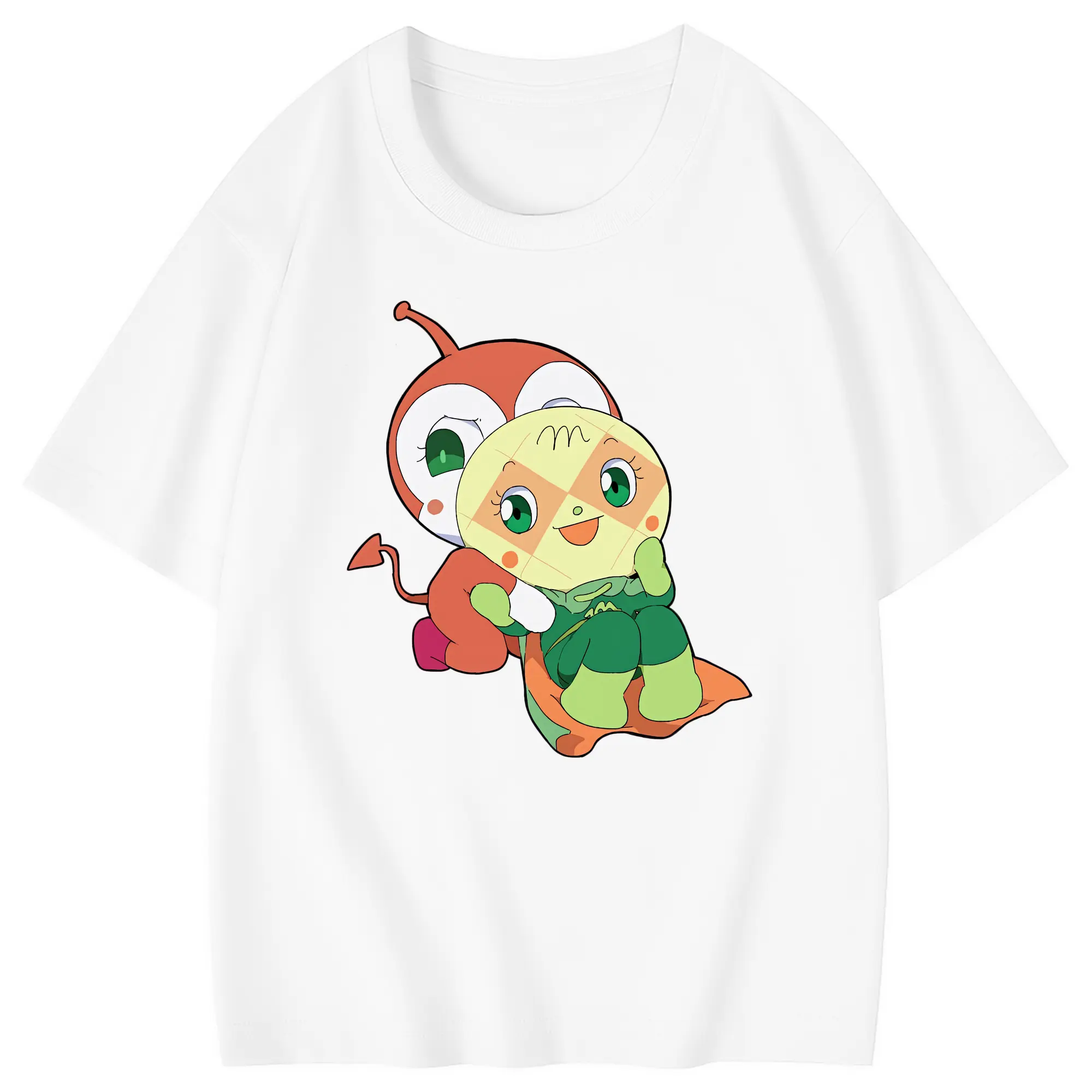 アンパンマン グッズ,メロンパンナ - 綿100％ キッズTシャツ ・ フロントプリント ・ 快適 通気性 ・ スポーツ カジュアル 散歩用