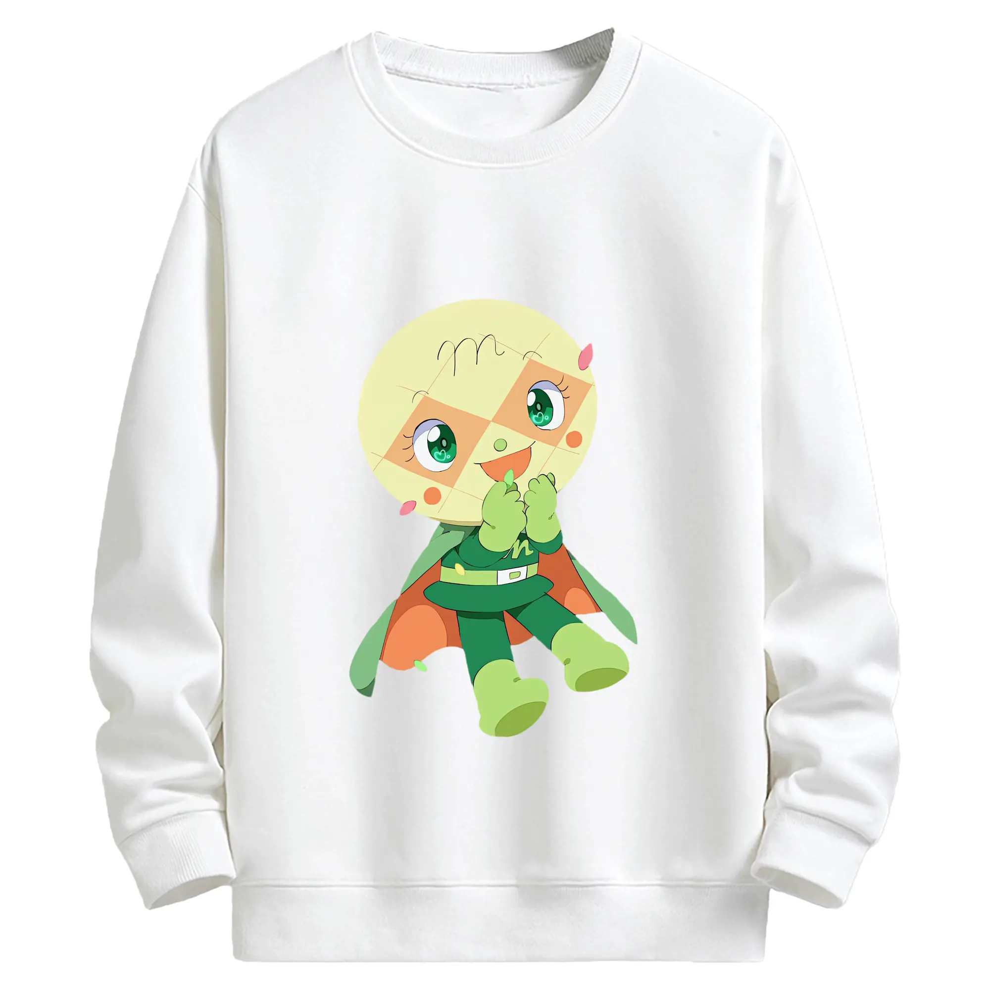 アンパンマン グッズ,メロンパンナ - キッズ クルーネックスウェットシャツ ・ フロントプリント ・ 綿80％ ポリエステル20％ ・ 快適 通学 スポーツ 日常使い お散歩用