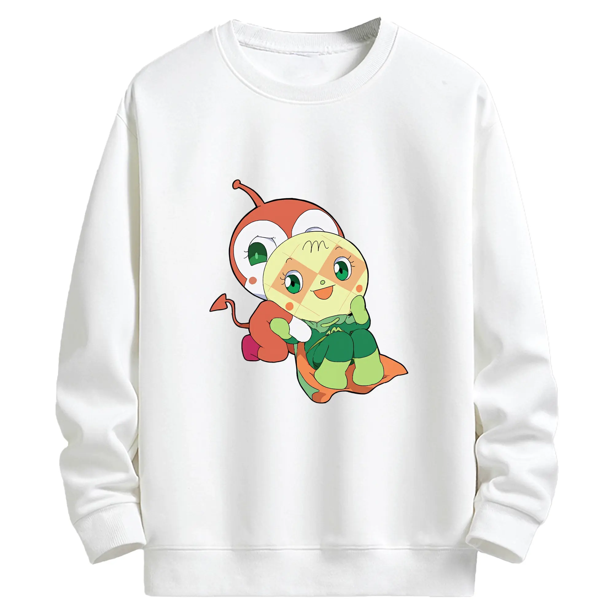 アンパンマン グッズ,メロンパンナ - キッズ クルーネックスウェットシャツ ・ フロントプリント ・ 綿80％ ポリエステル20％ ・ 快適 通学 スポーツ 日常使い お散歩用