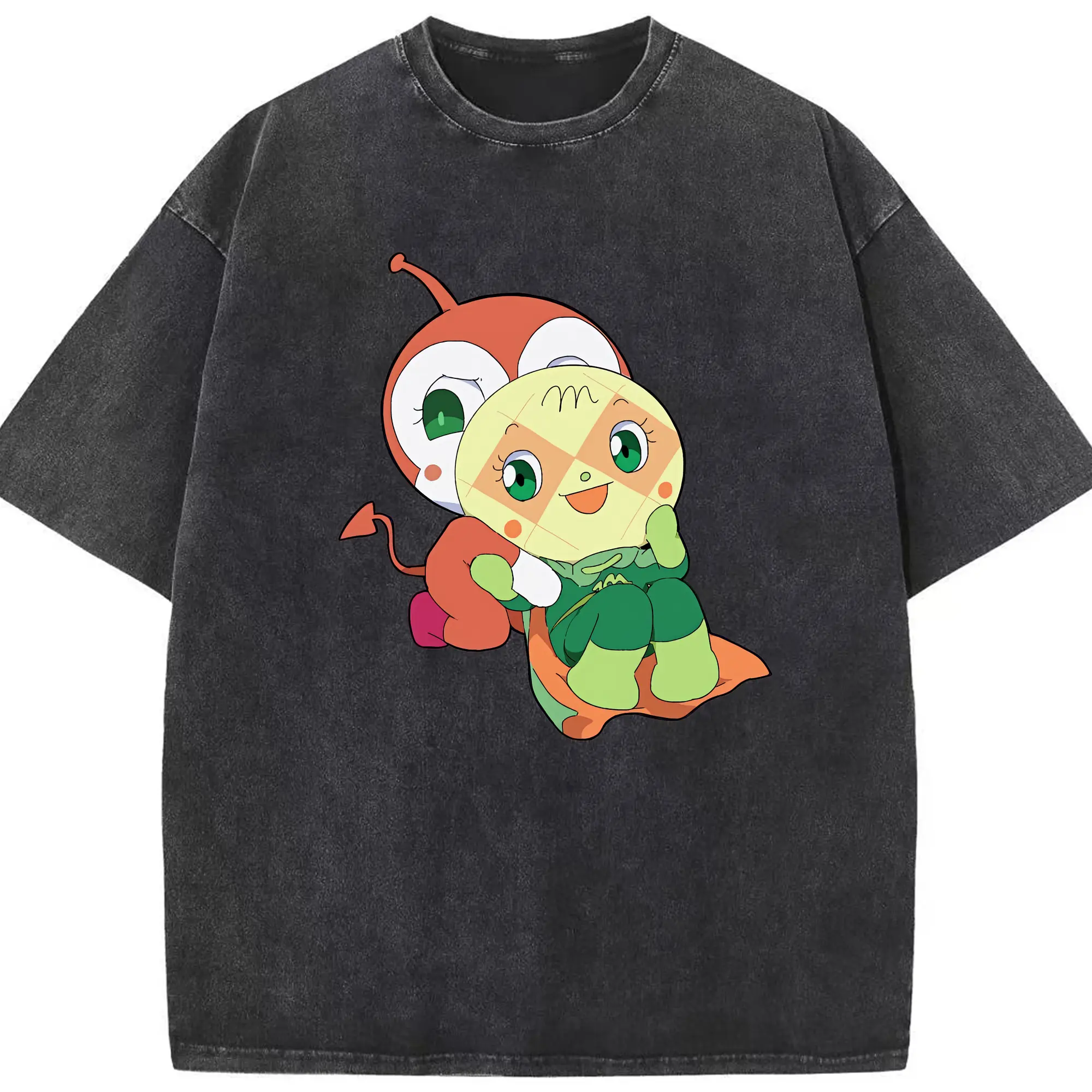 アンパンマン グッズ,メロンパンナ - 綿100％ ヴィンテージ風 半袖Tシャツ ・ フロントプリント ・ 柔らか肌触り ・ 通気性 快適 ・ スポーツ カジュアル 外出用