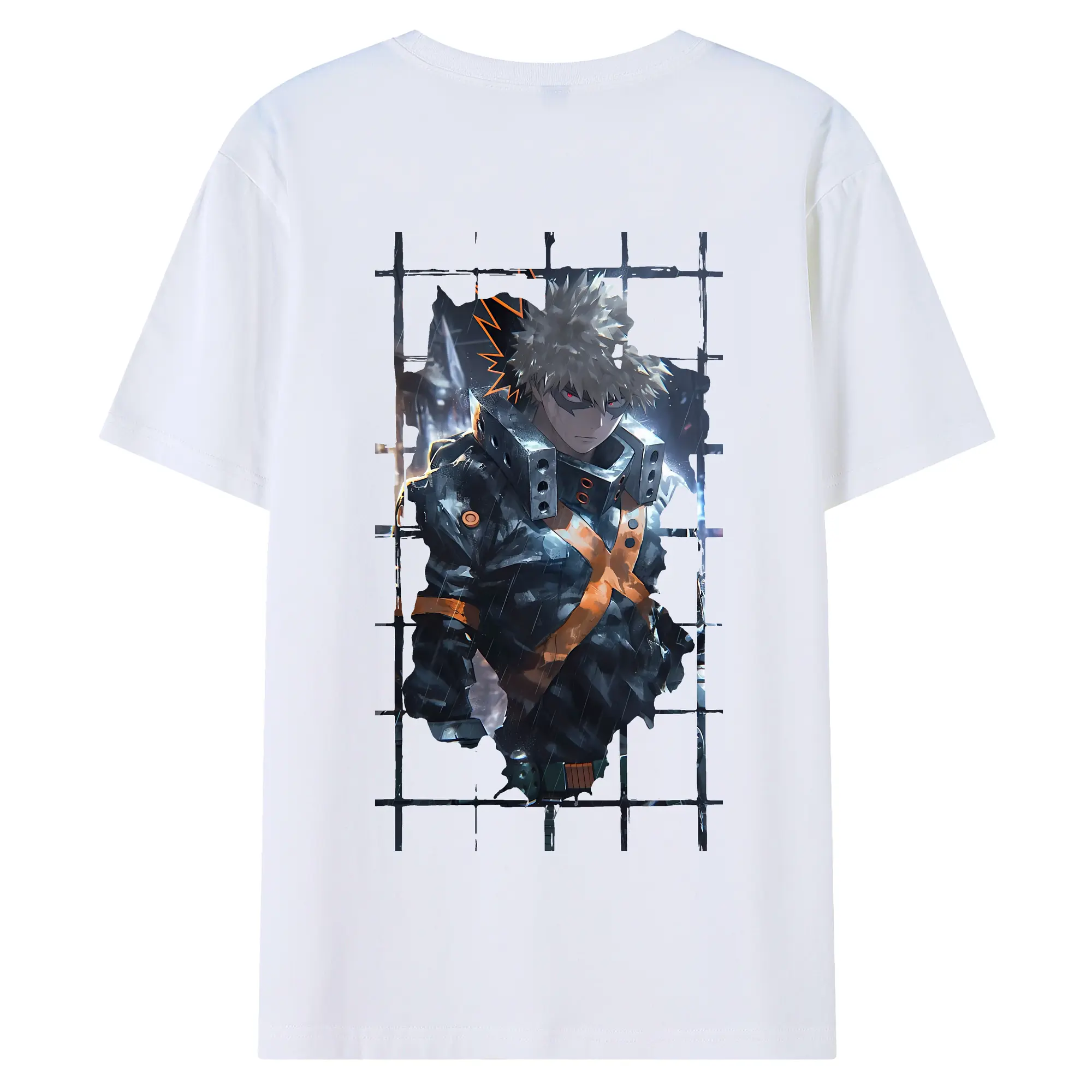 僕のヒーローアカデミア グッズ,爆豪勝己 - 綿100％ 半袖Tシャツ ・ バックプリント ・ 快適 通気性 ・ 日常使い 散歩 スポーツ用