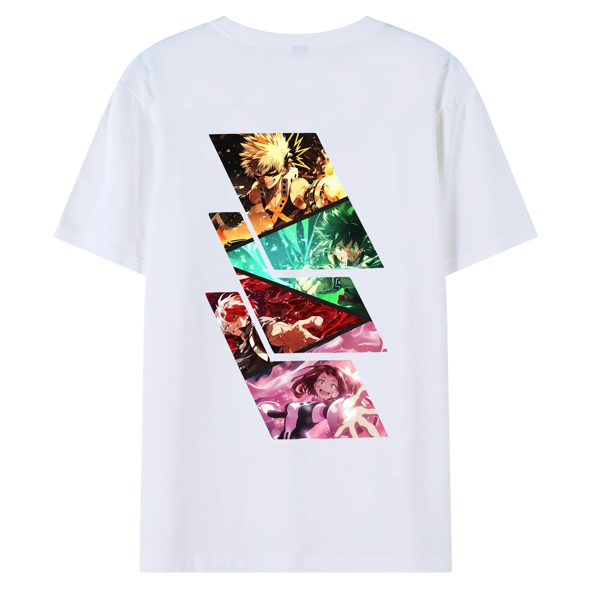 僕のヒーローアカデミア グッズ,爆豪勝己 - 綿100％ 半袖Tシャツ ・ バックプリント ・ 快適 通気性 ・ 日常使い 散歩 スポーツ用