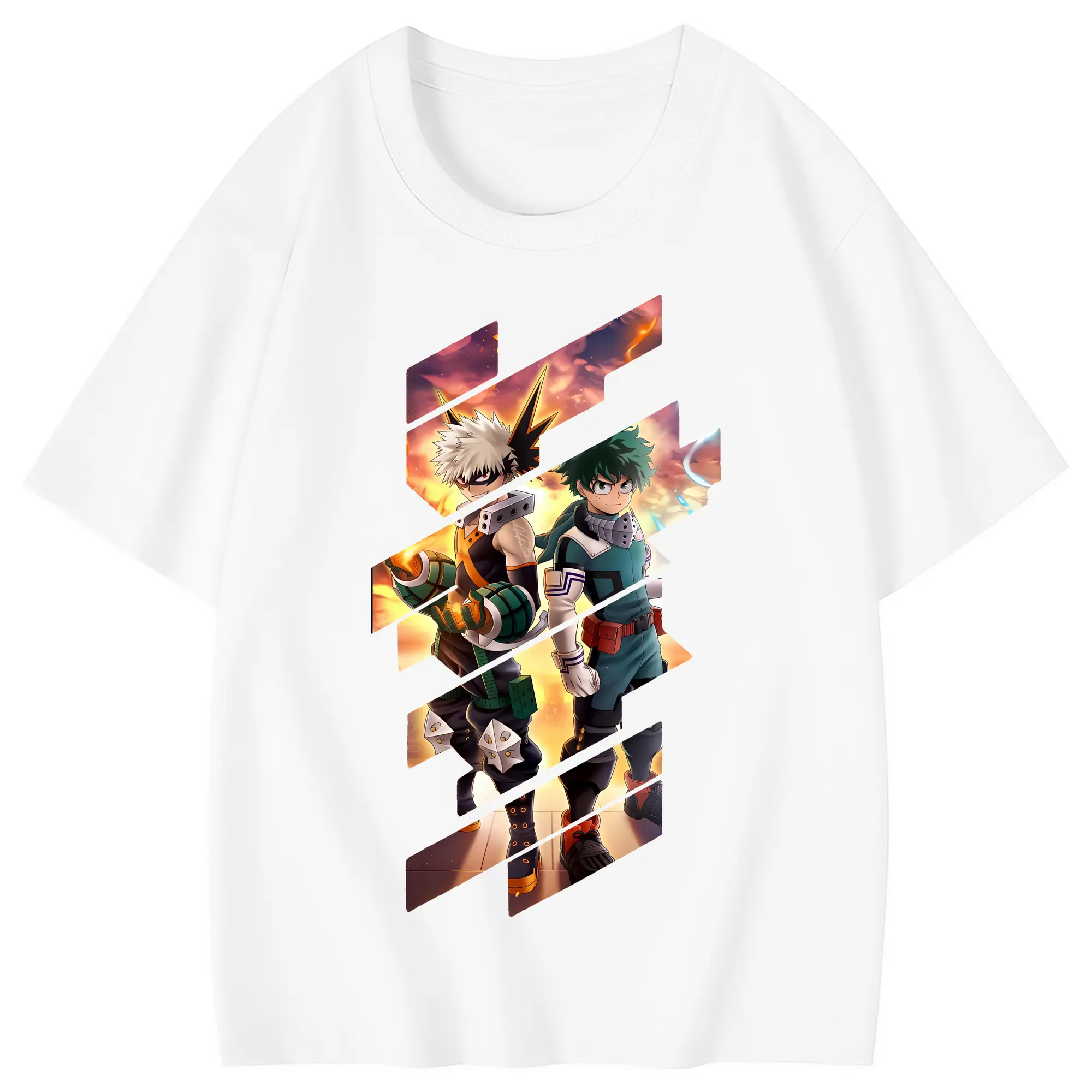 僕のヒーローアカデミア グッズ,爆豪勝己 - 綿100％ キッズTシャツ ・ フロントプリント ・ 快適 通気性 ・ スポーツ カジュアル 散歩用