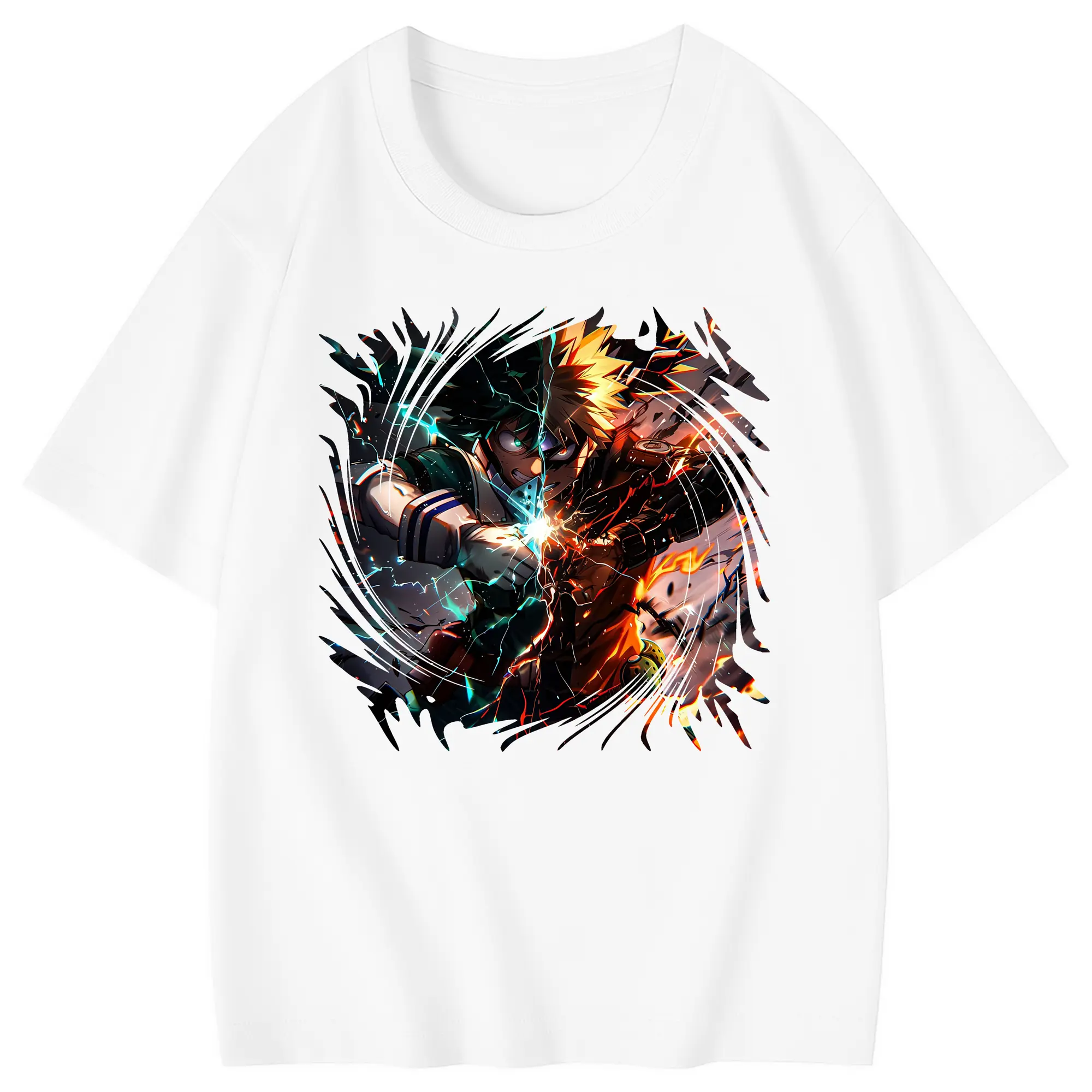 僕のヒーローアカデミア グッズ,爆豪勝己 - 綿100％ キッズTシャツ ・ フロントプリント ・ 快適 通気性 ・ スポーツ カジュアル 散歩用