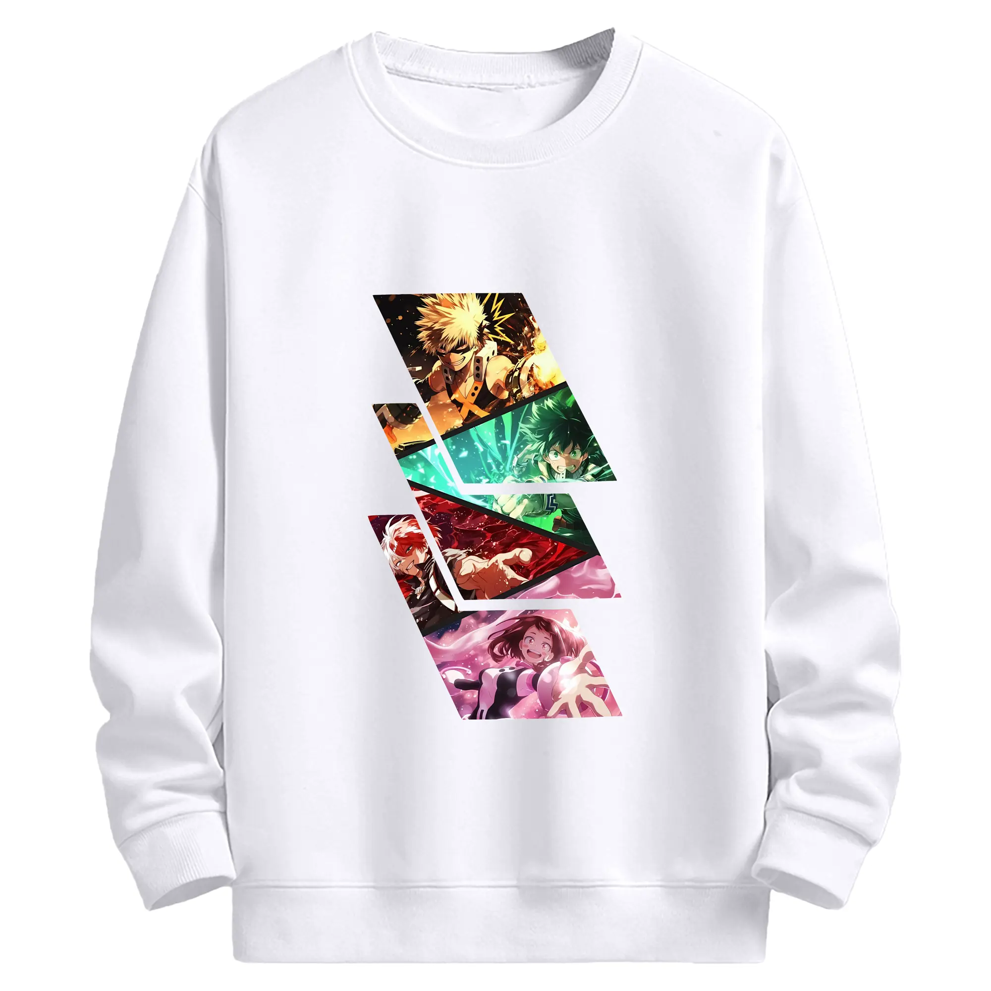 僕のヒーローアカデミア グッズ,爆豪勝己 - 高品質 クルーネック スウェット ・ コットン59％ ポリエステル41％ ・ ユニセックス 長袖 トレーナー ・ カジュアル デイリー スポーツ 散歩用