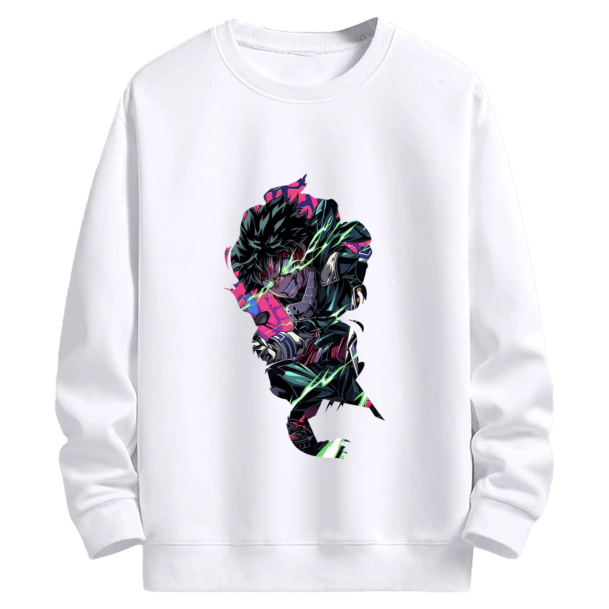 僕のヒーローアカデミア グッズ,爆豪勝己 - 高品質 クルーネック スウェット ・ コットン59％ ポリエステル41％ ・ ユニセックス 長袖 トレーナー ・ カジュアル デイリー スポーツ 散歩用