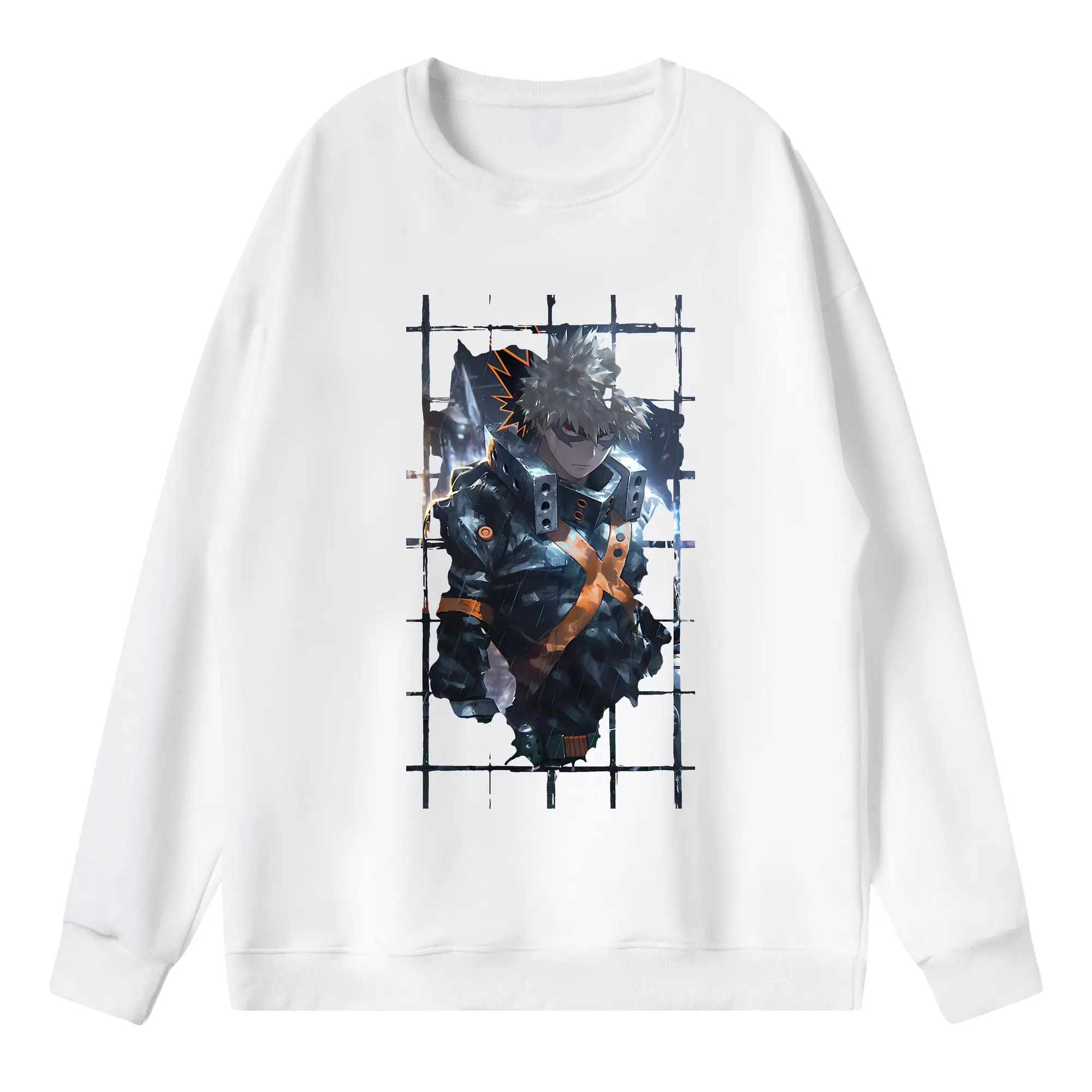 僕のヒーローアカデミア グッズ,爆豪勝己 - 薄手 クルーネック スウェット 裏毛260g · ポリエステル 春秋向け カジュアル 男女兼用 · トレーナー デイリー スポーツ 散歩に最適