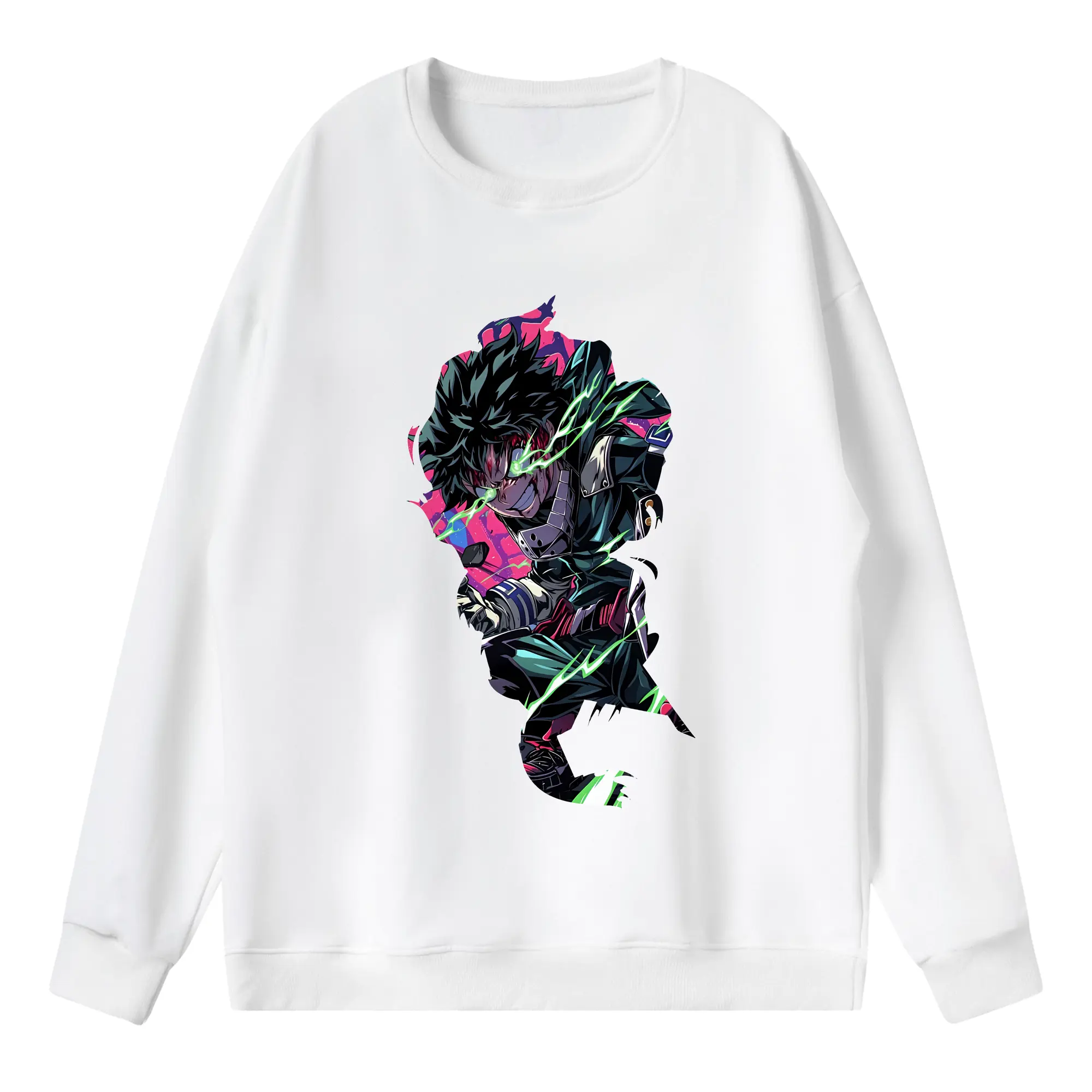 僕のヒーローアカデミア グッズ,爆豪勝己 - 薄手 クルーネック スウェット 裏毛260g · ポリエステル 春秋向け カジュアル 男女兼用 · トレーナー デイリー スポーツ 散歩に最適